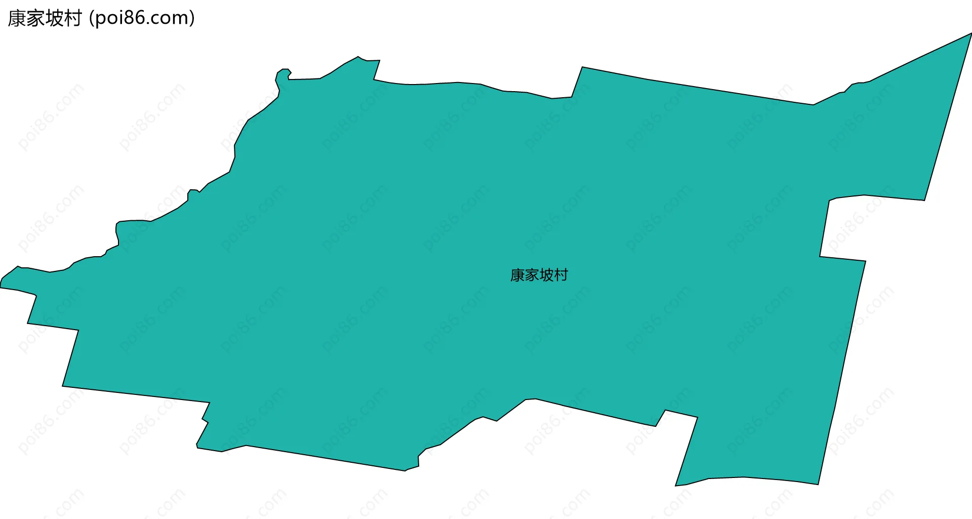 康家坡村边界地图