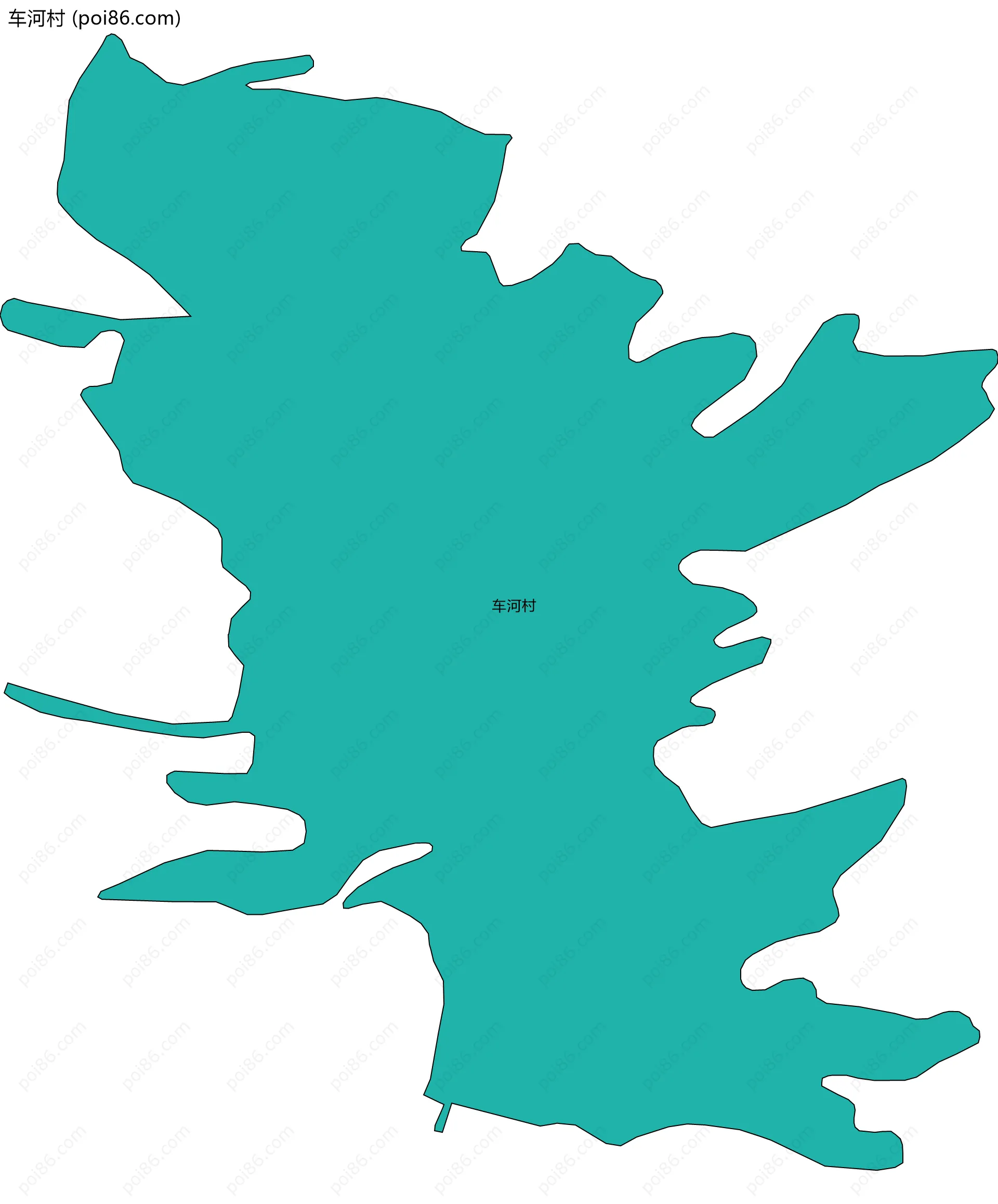 车河村边界地图