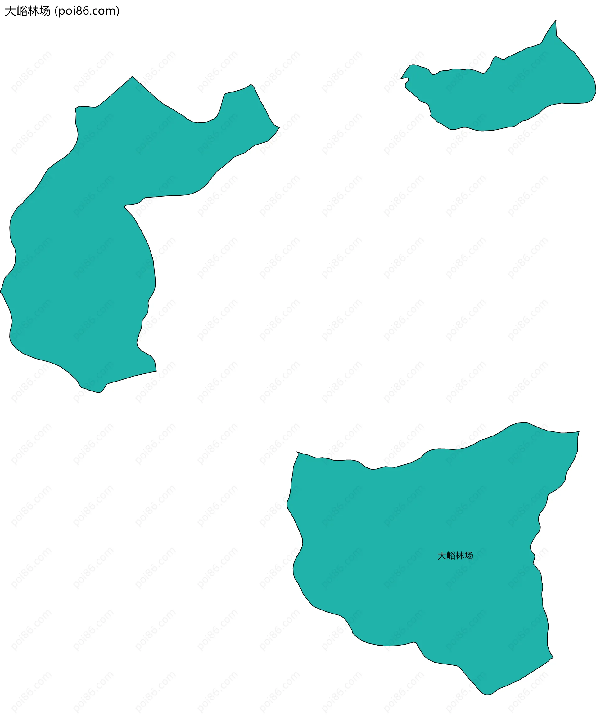 大峪林场边界地图