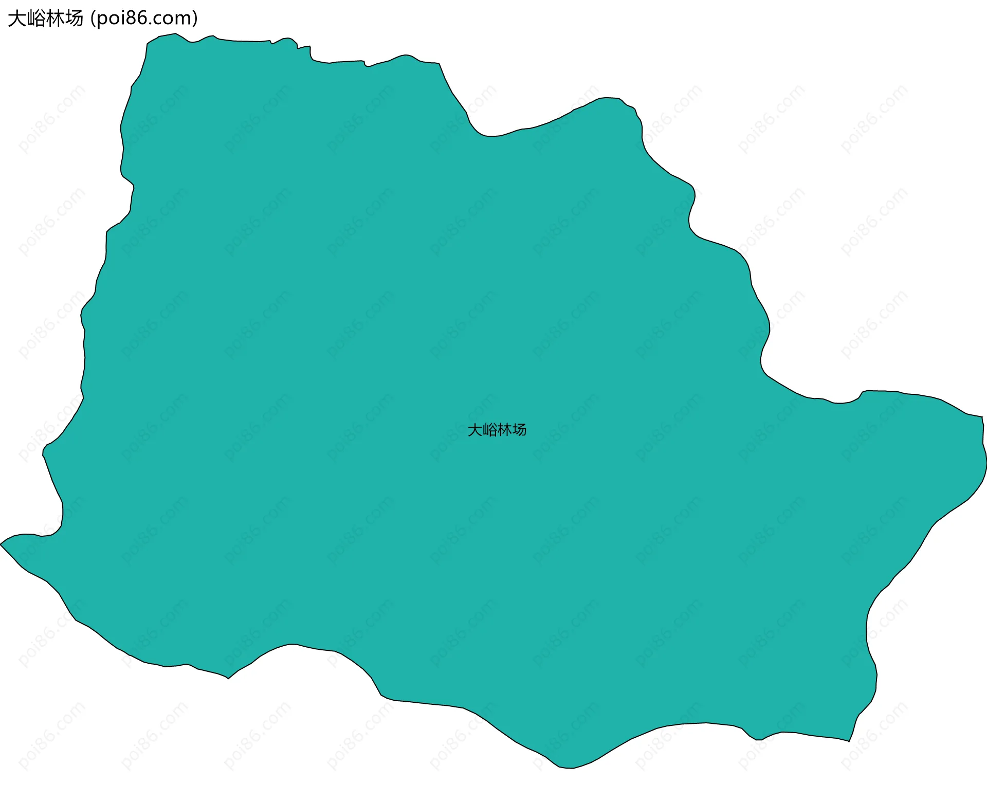 大峪林场边界地图