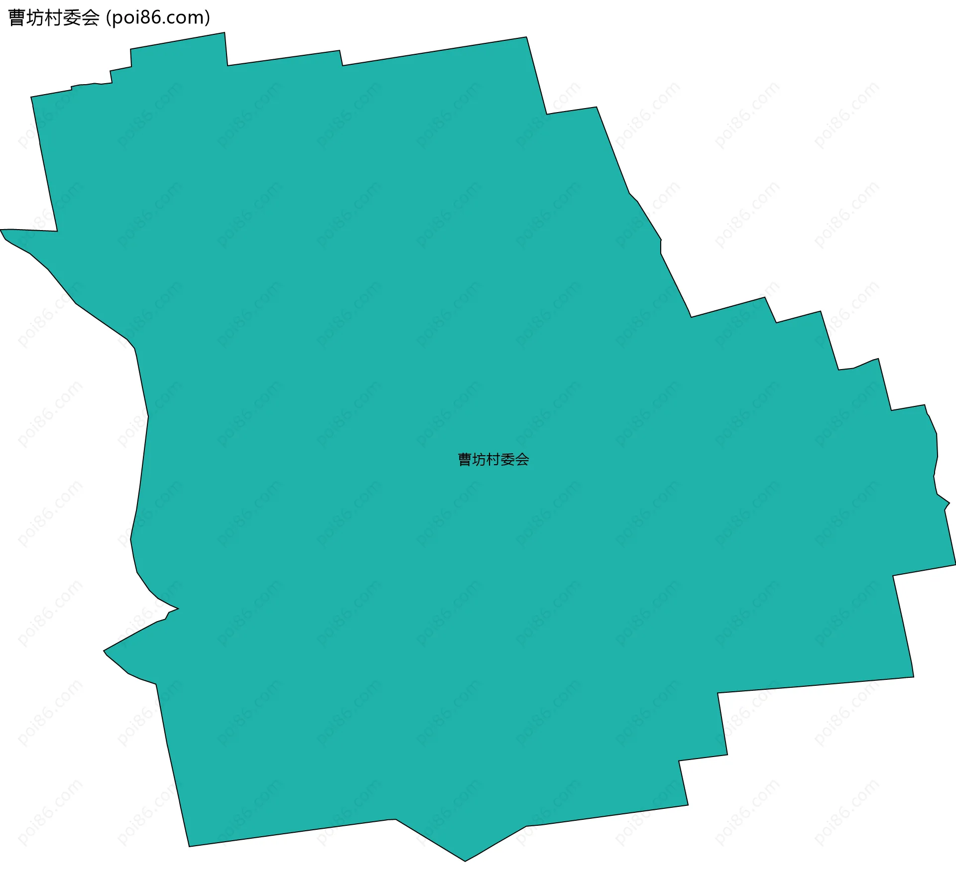 曹坊村委会边界地图