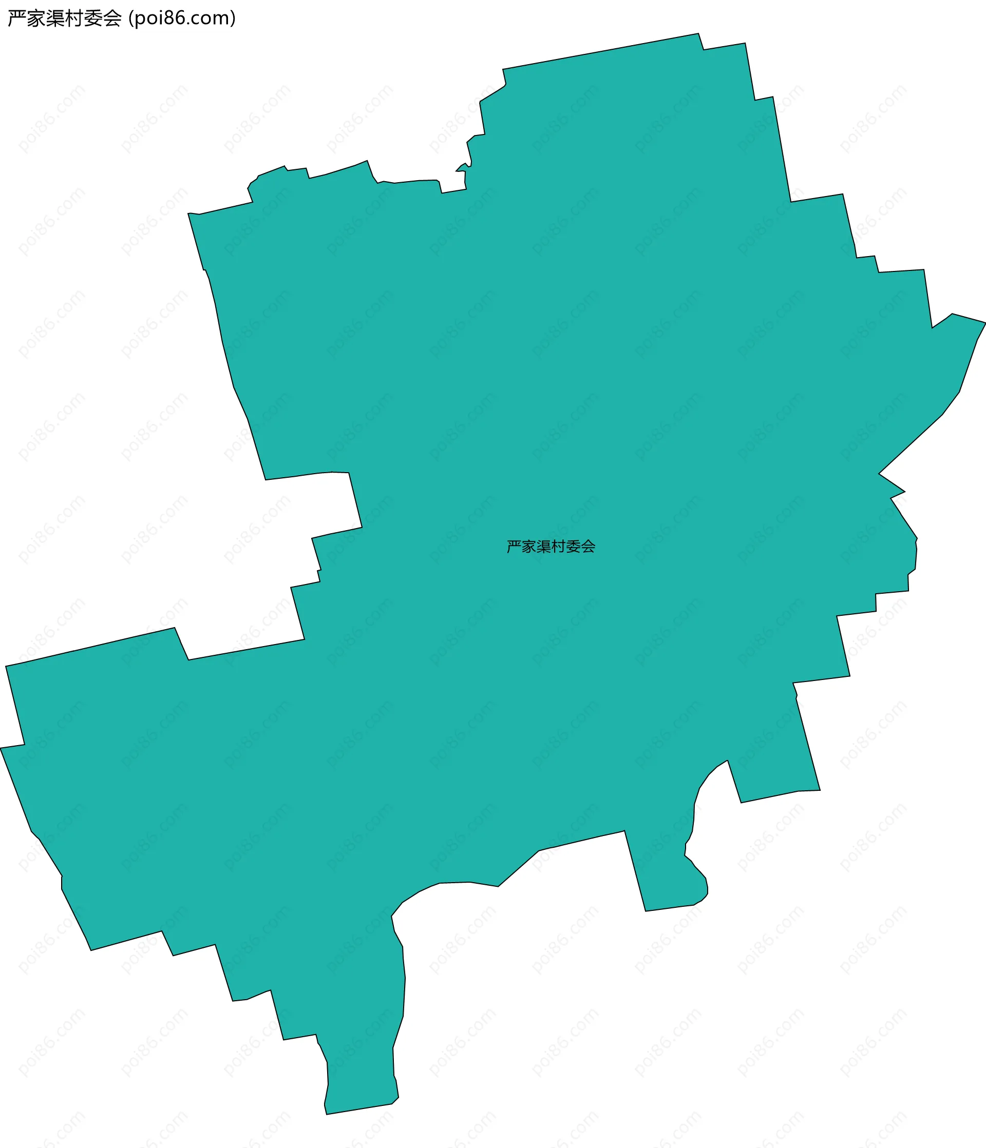 严家渠村委会边界地图