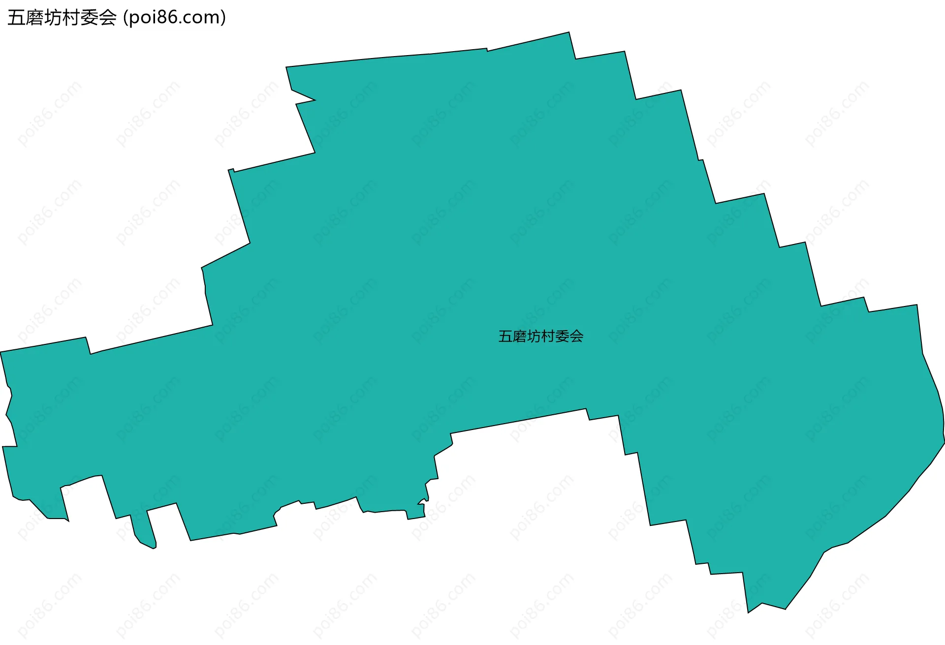 五磨坊村委会边界地图