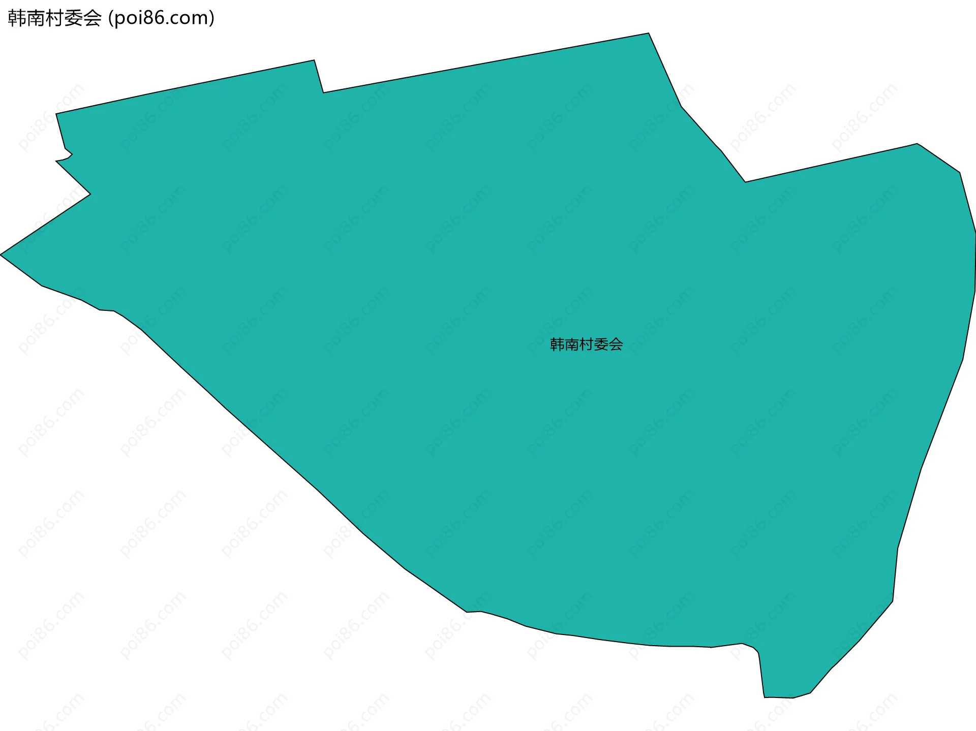 韩南村委会边界地图
