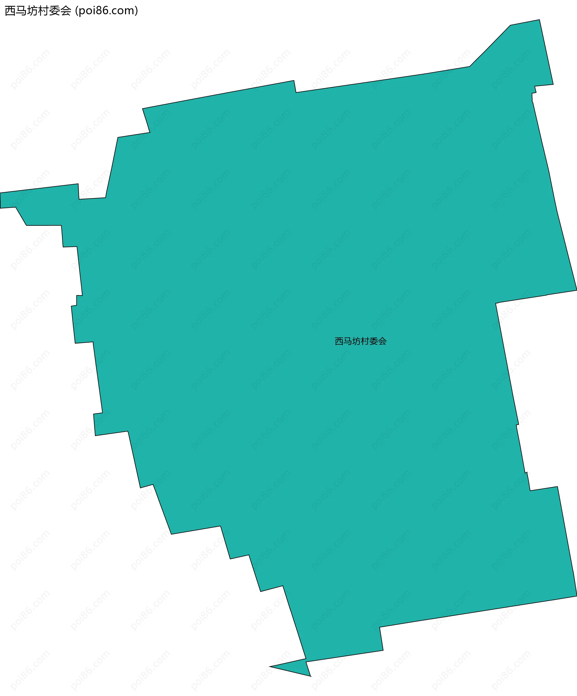 西马坊村委会边界地图