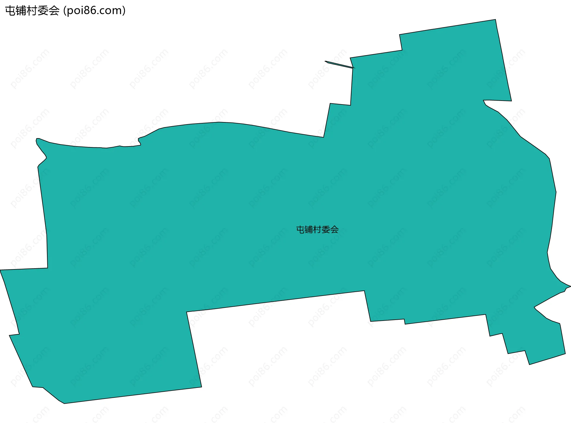 屯铺村委会边界地图