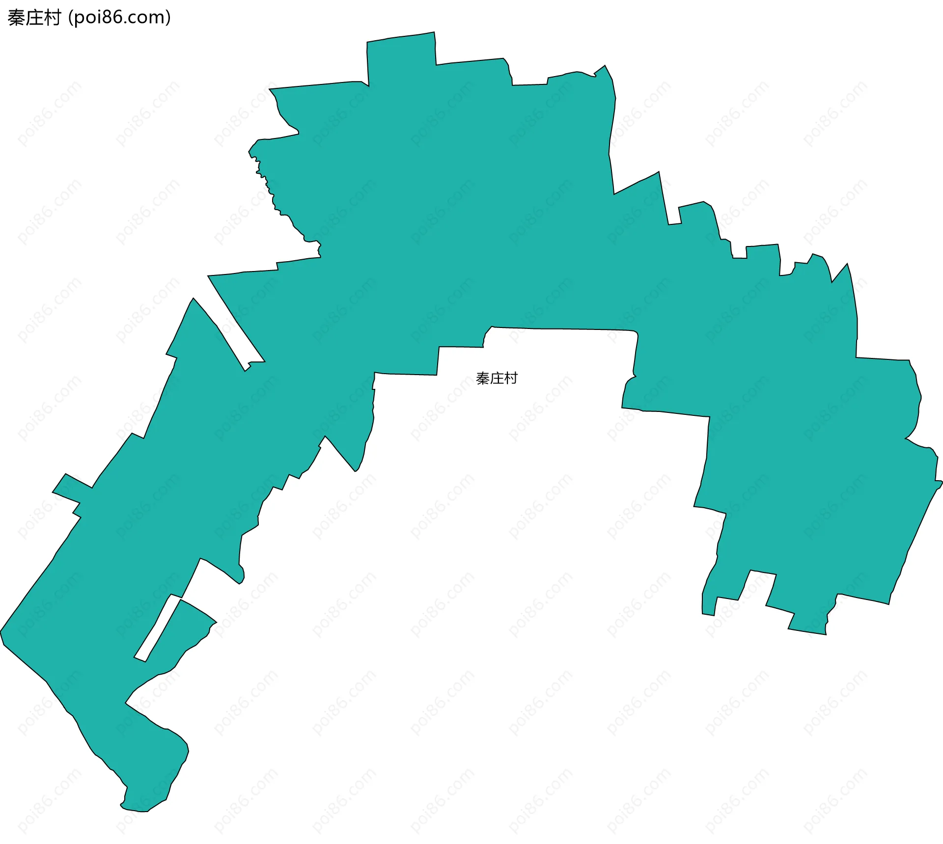 秦庄村边界地图