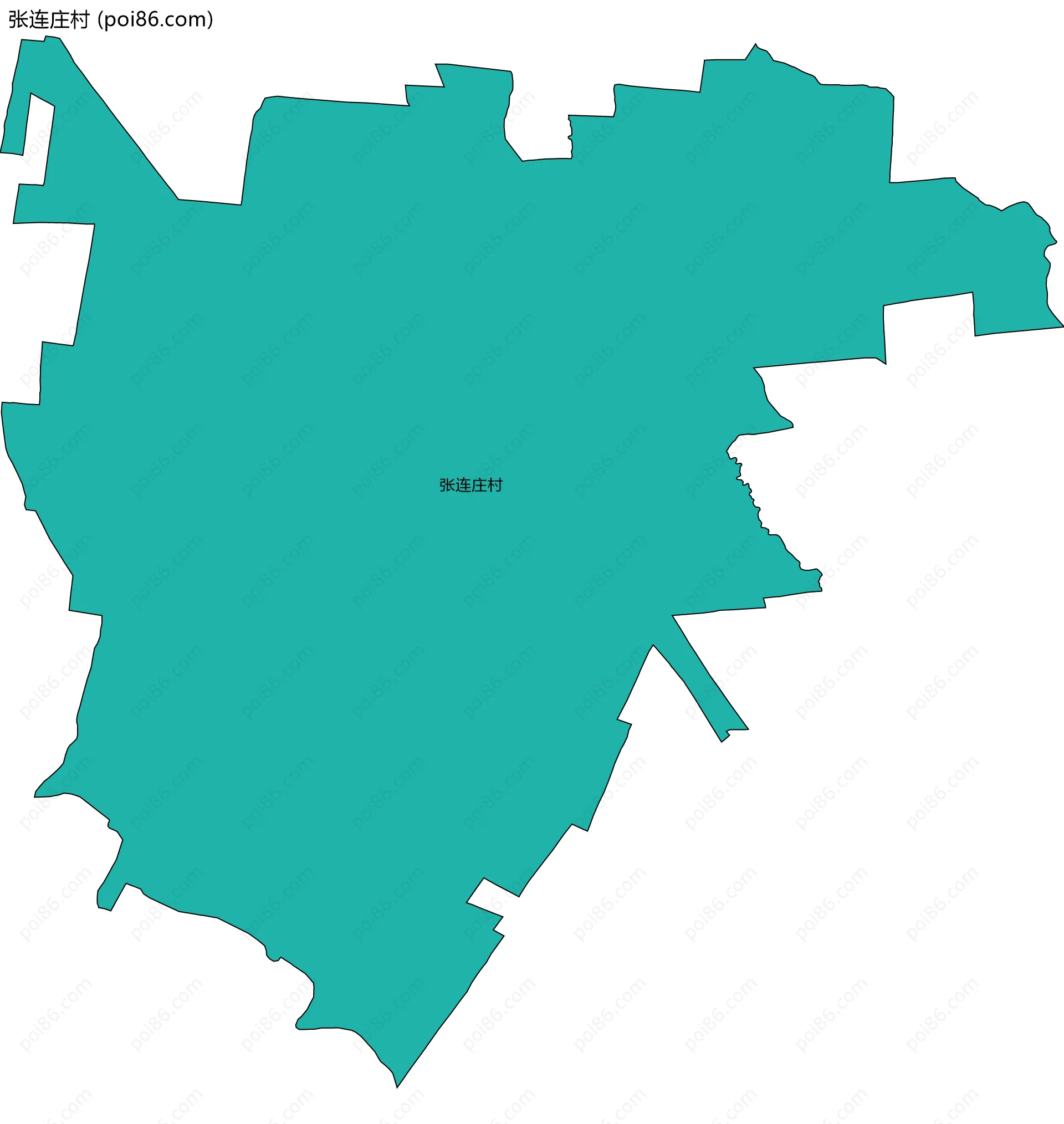 张连庄村边界地图
