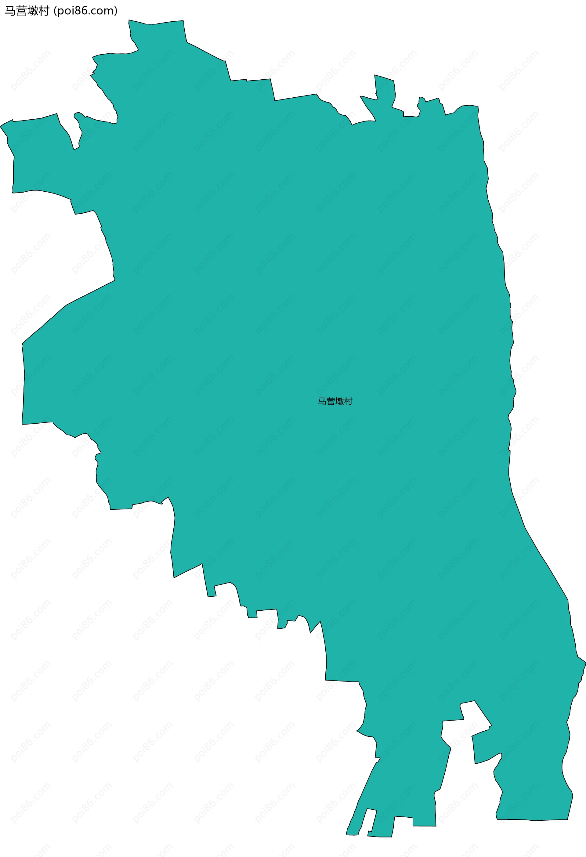 马营墩村边界地图