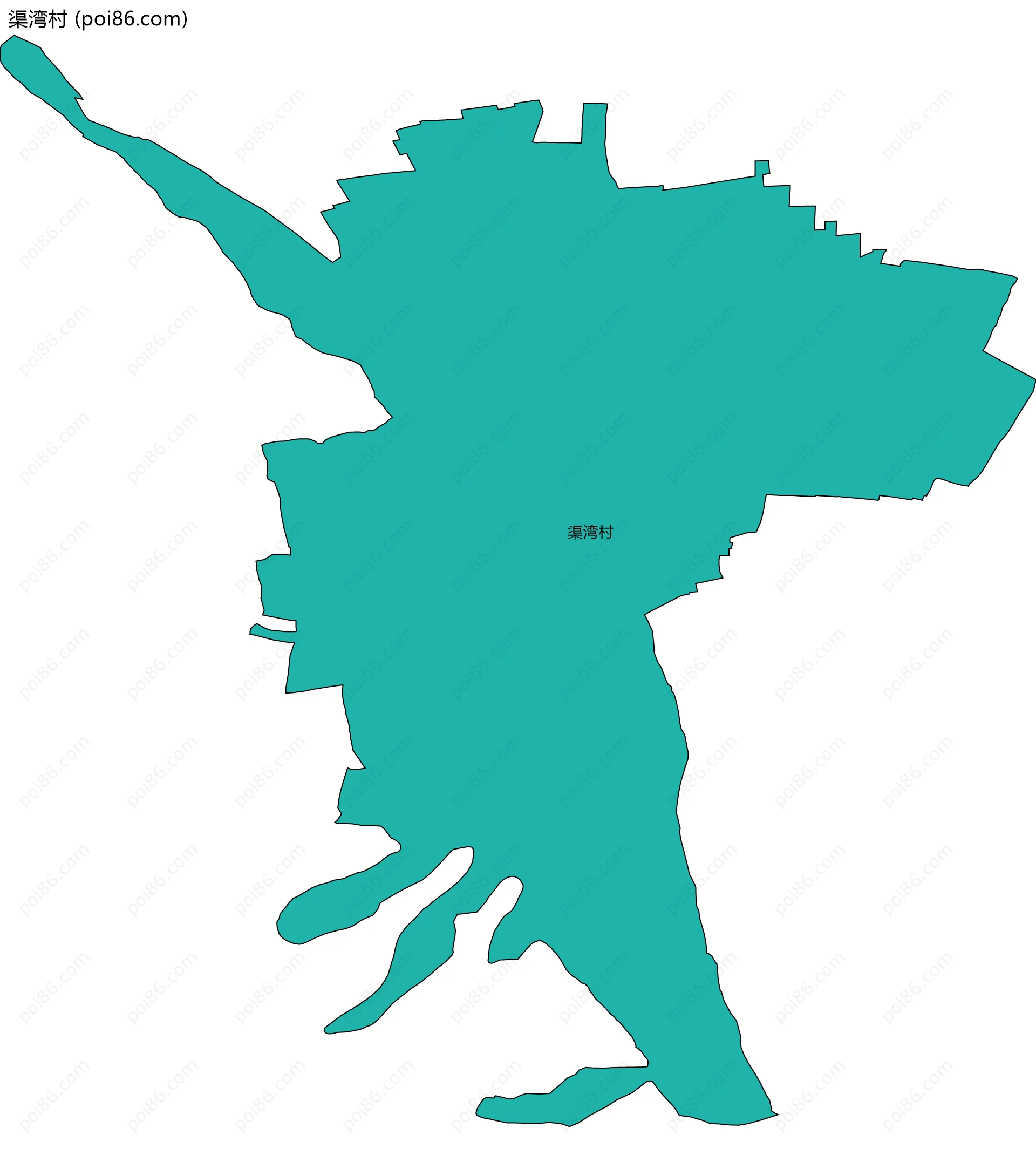 渠湾村边界地图