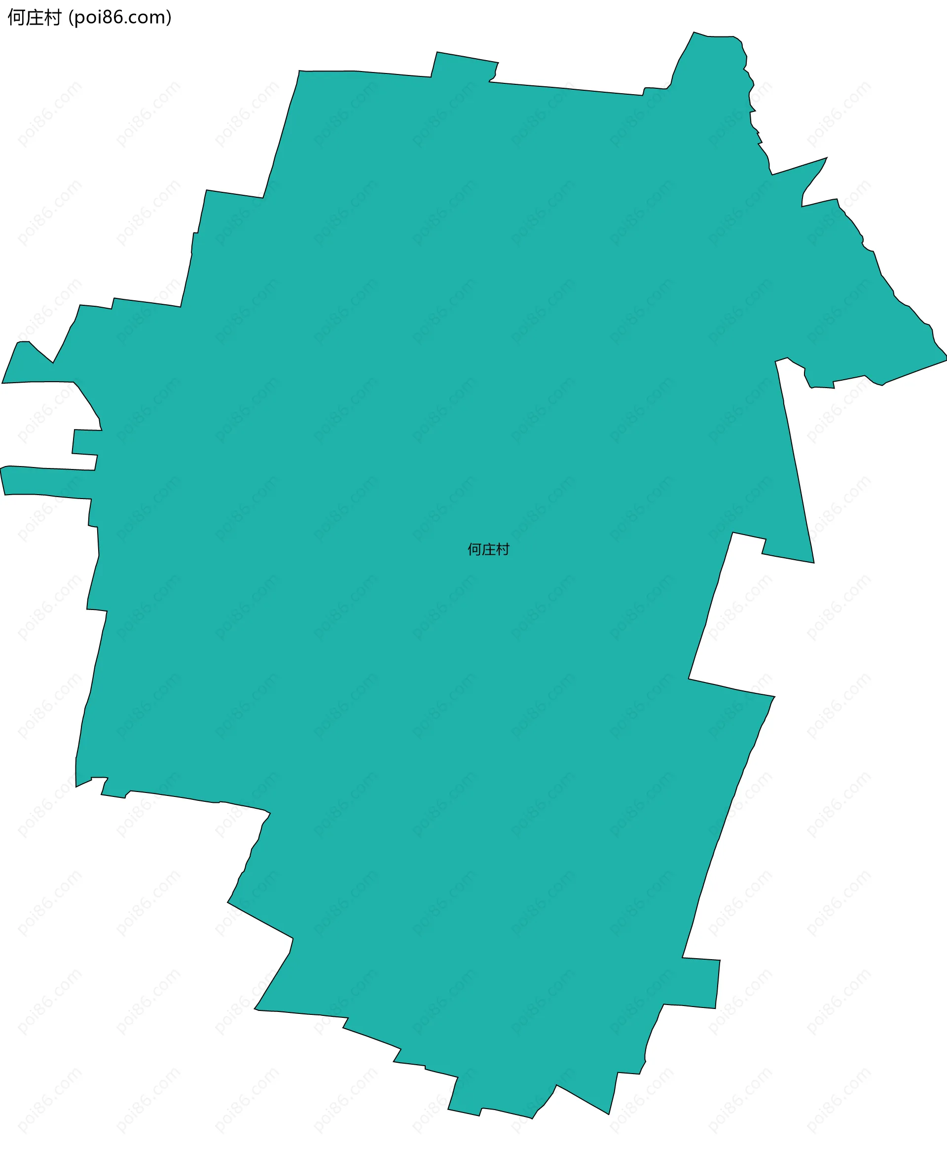 何庄村边界地图