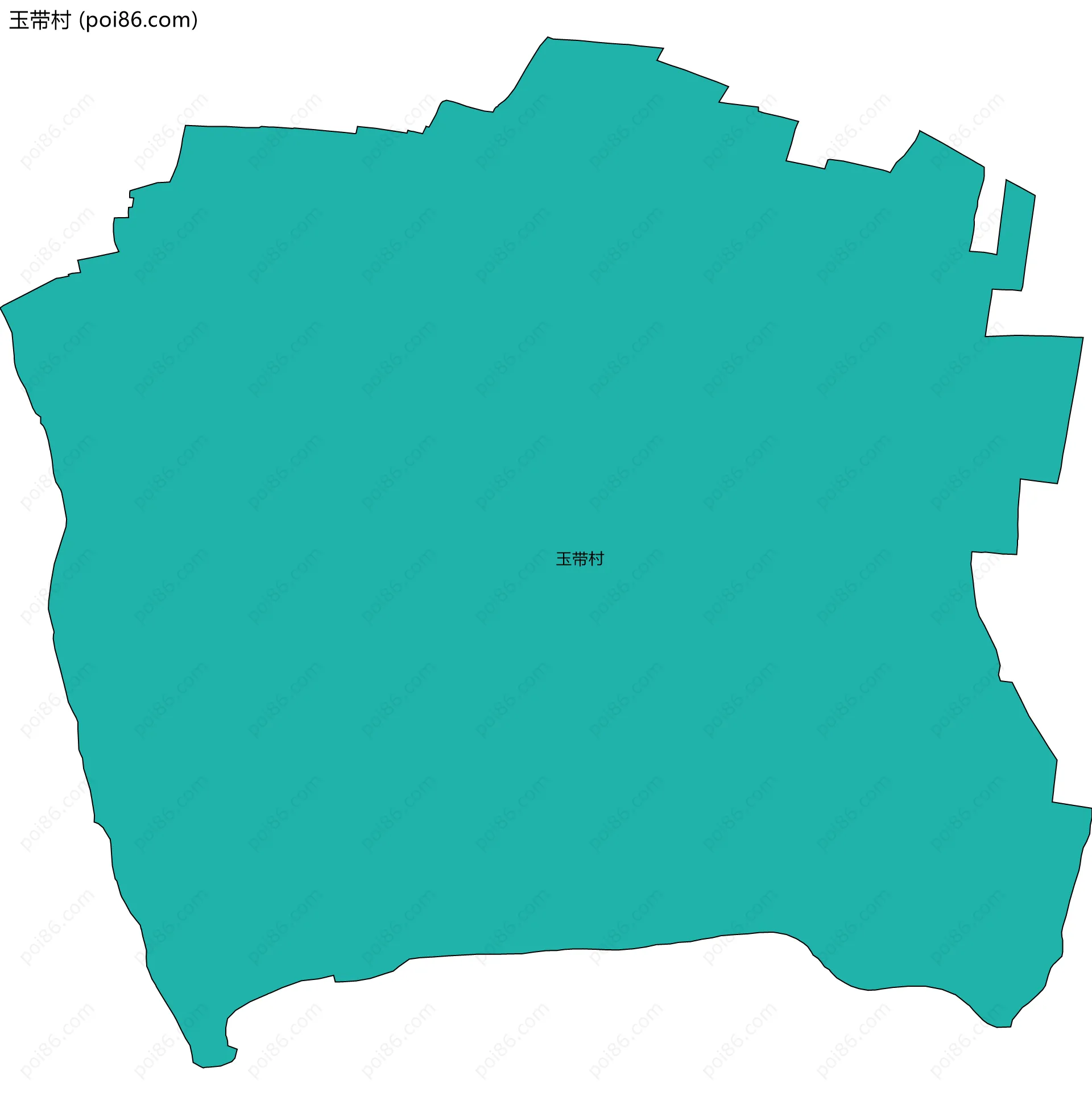 玉带村边界地图