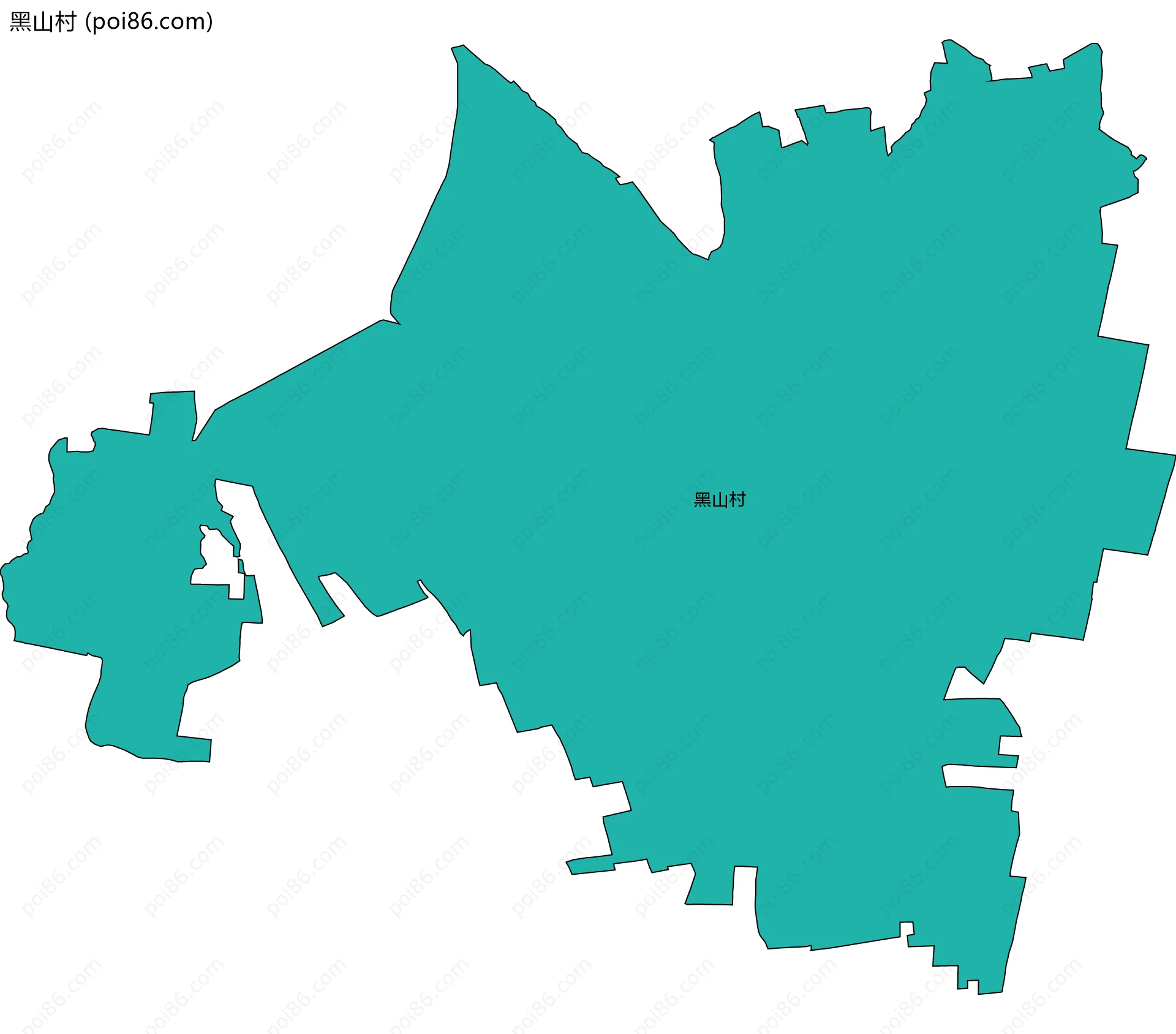 黑山村边界地图