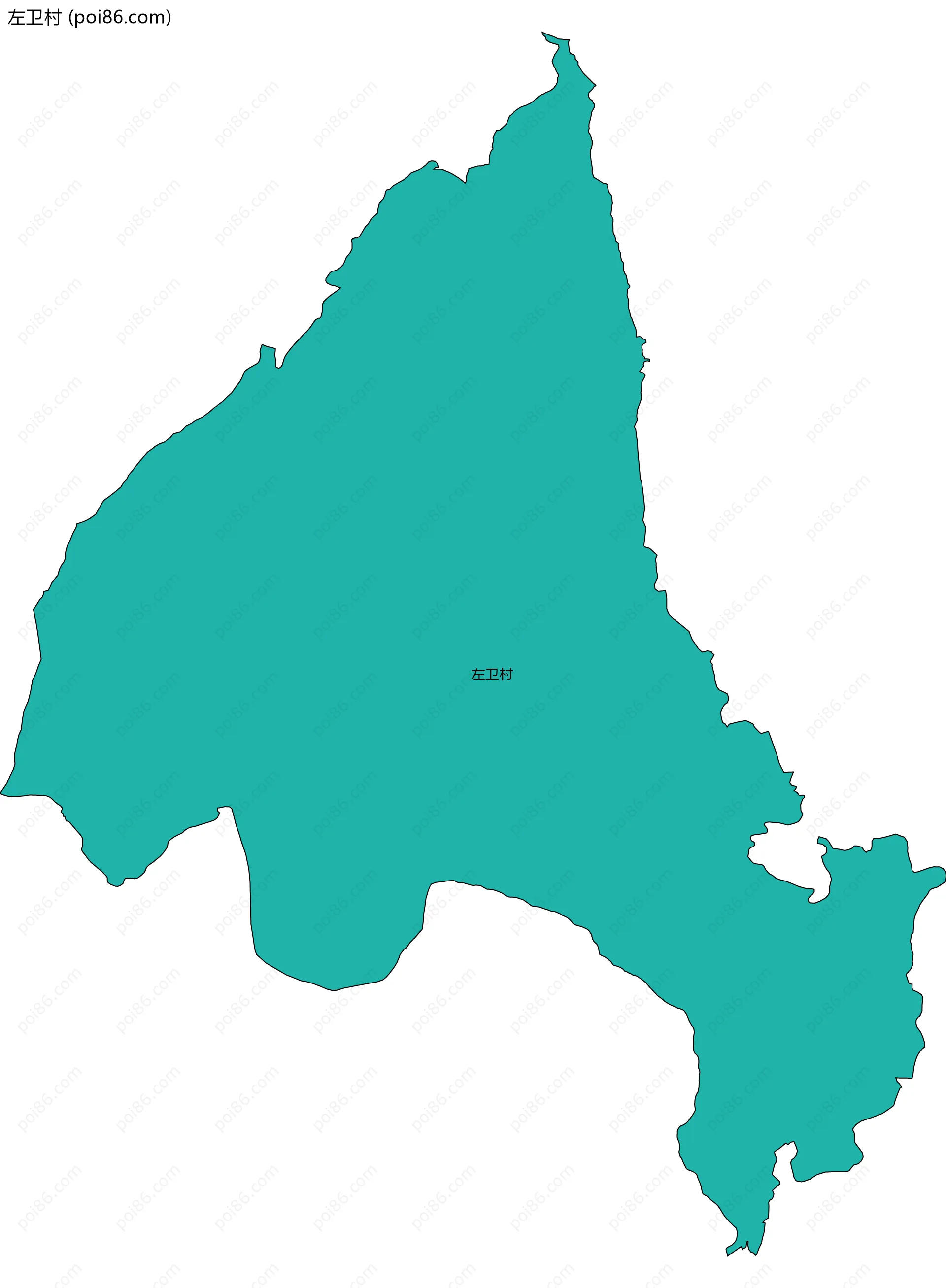 左卫村边界地图