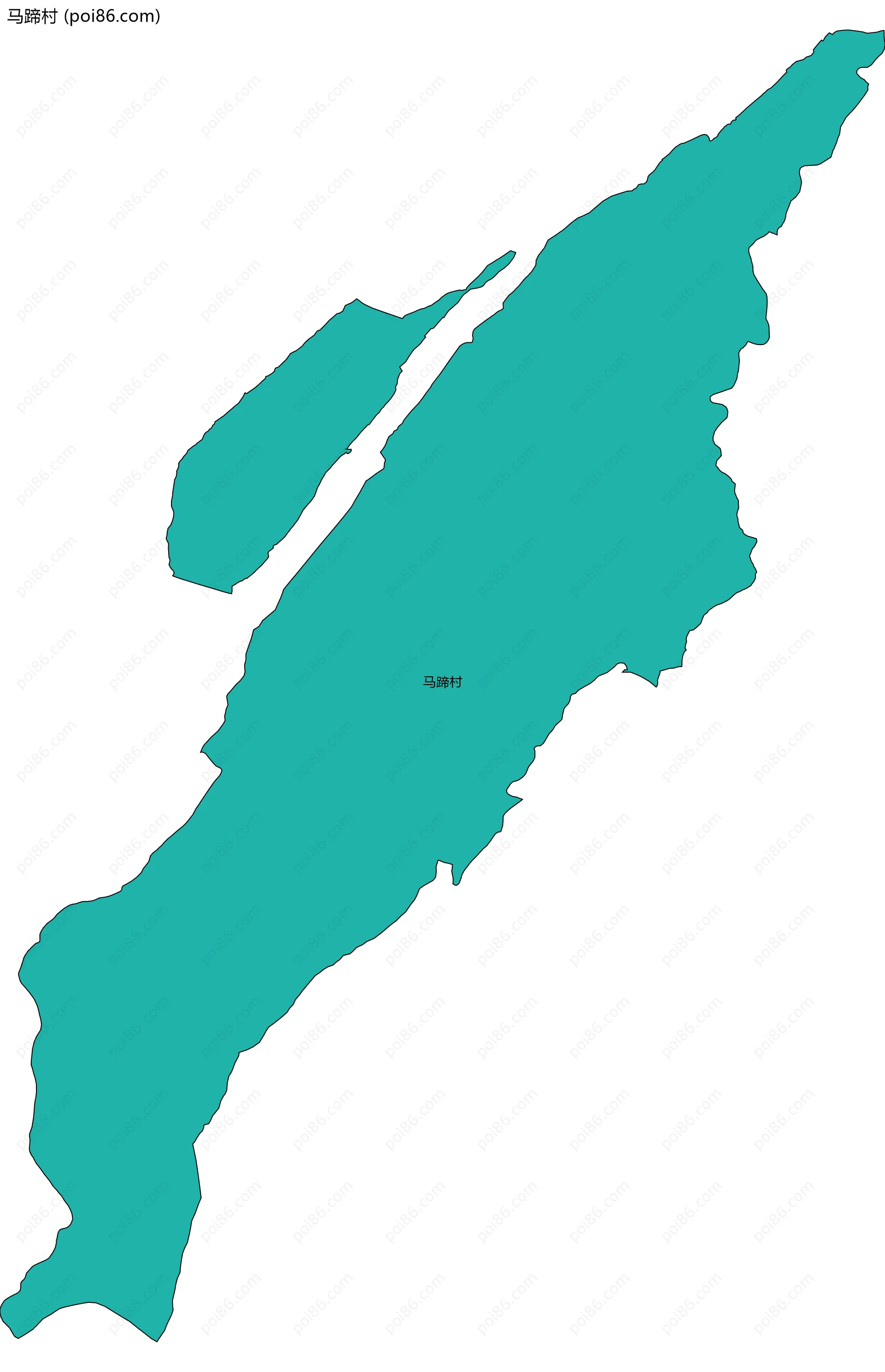 马蹄村边界地图