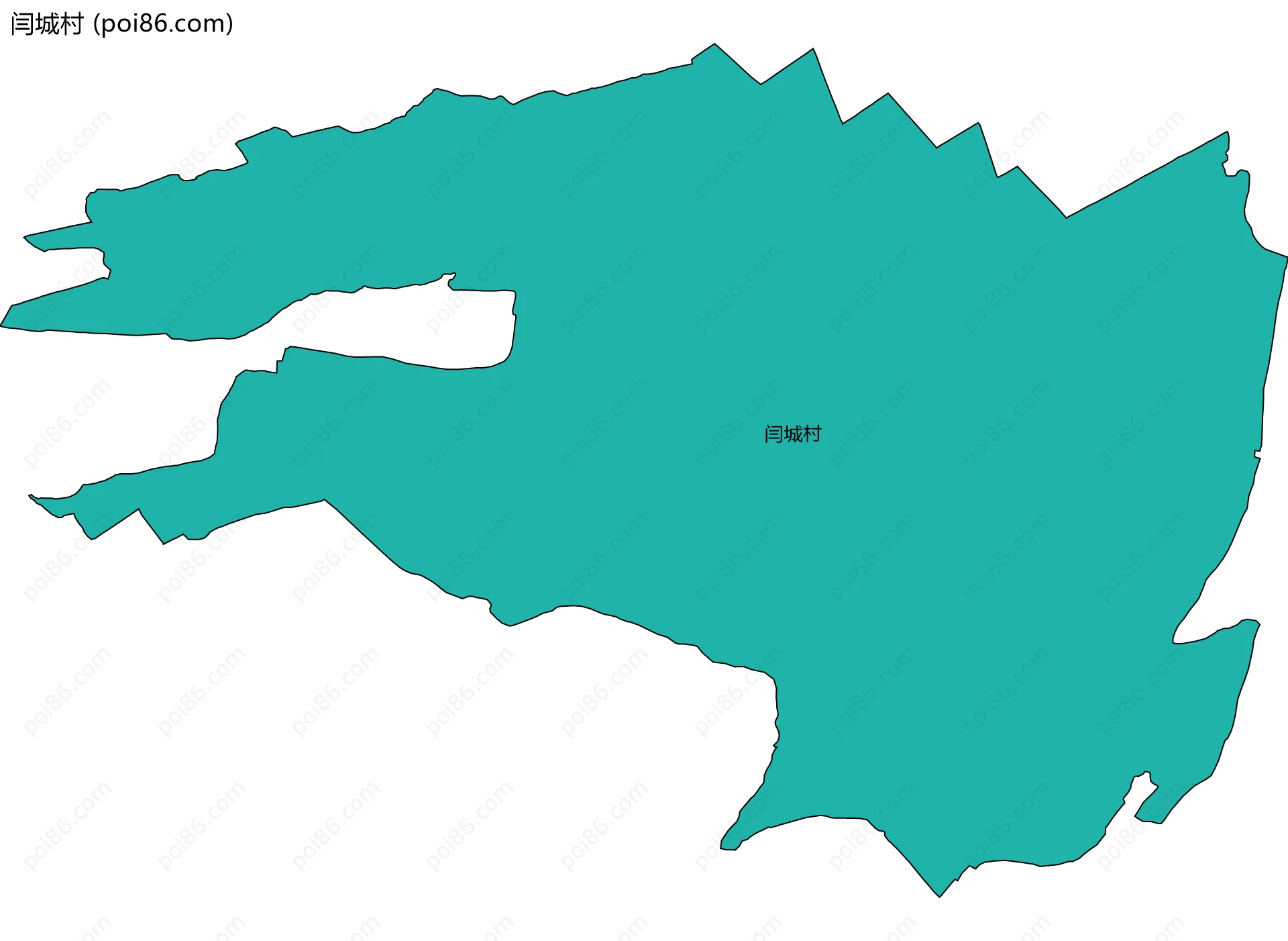 闫城村边界地图
