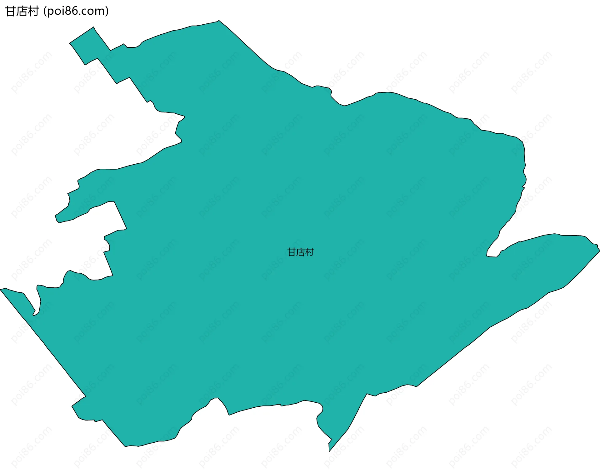 甘店村边界地图
