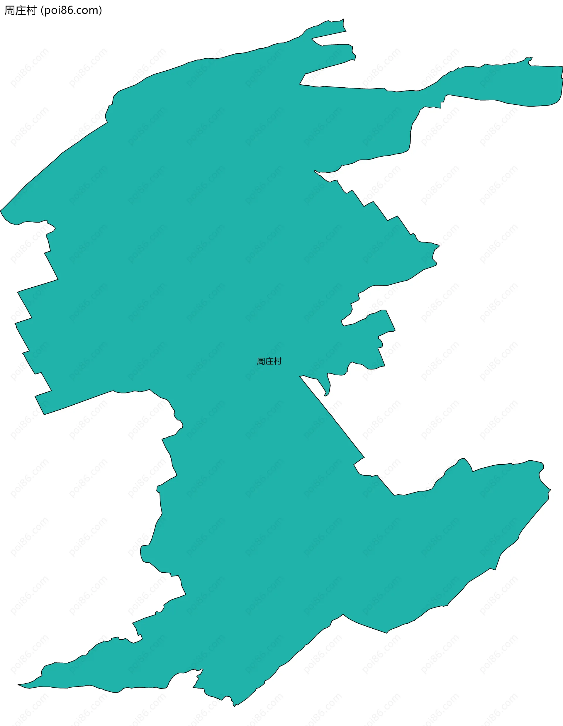 周庄村边界地图