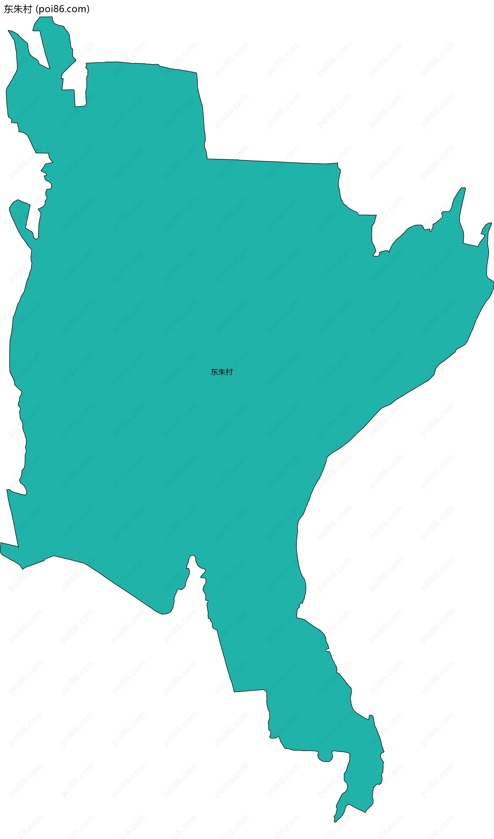 东朱村边界地图