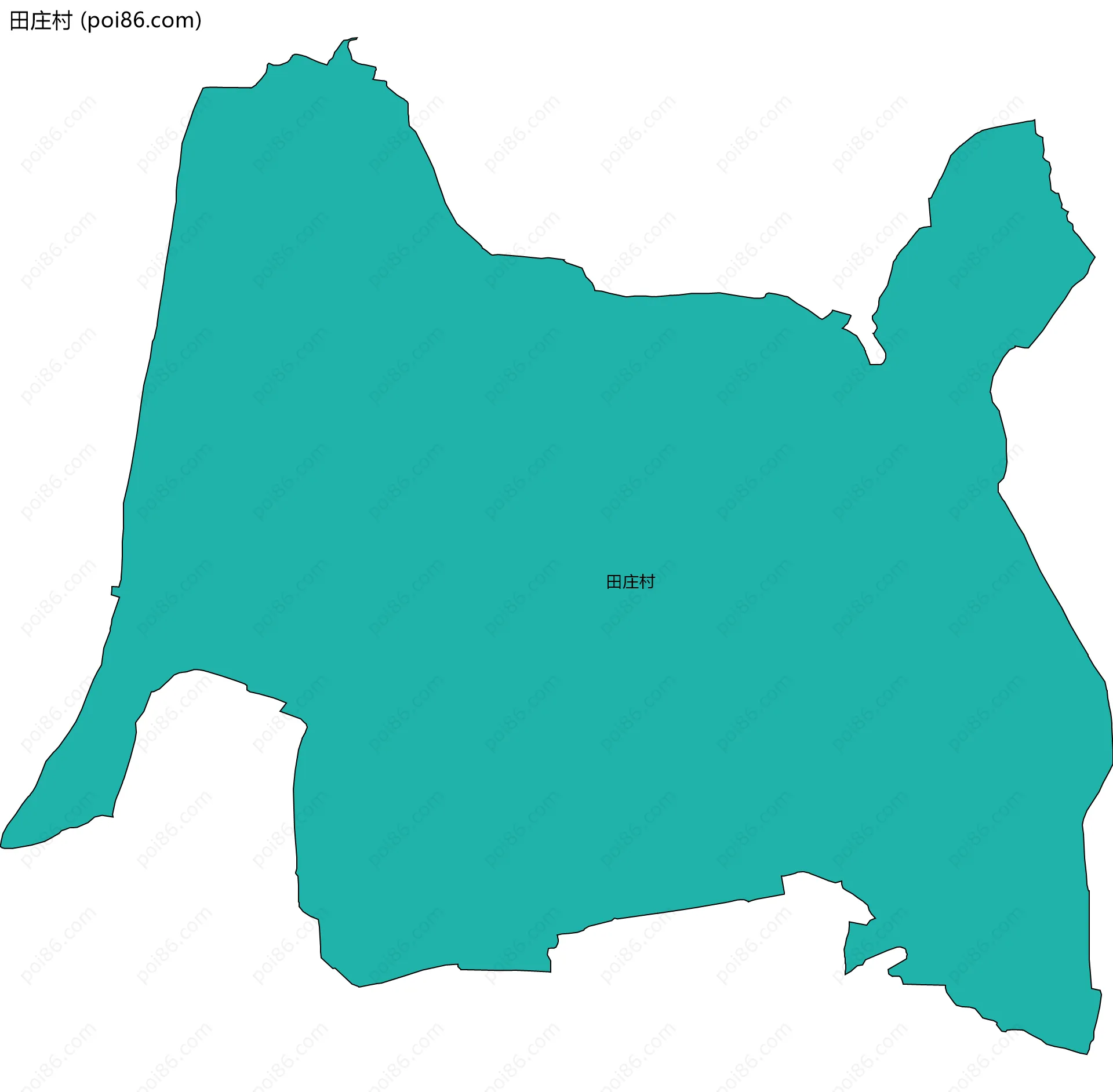 田庄村边界地图