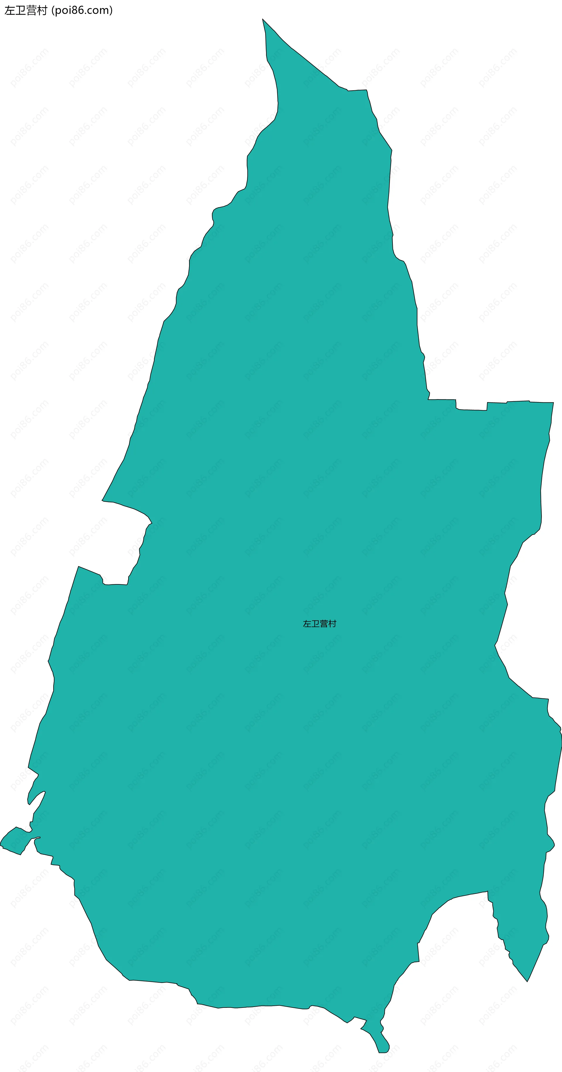 左卫营村边界地图