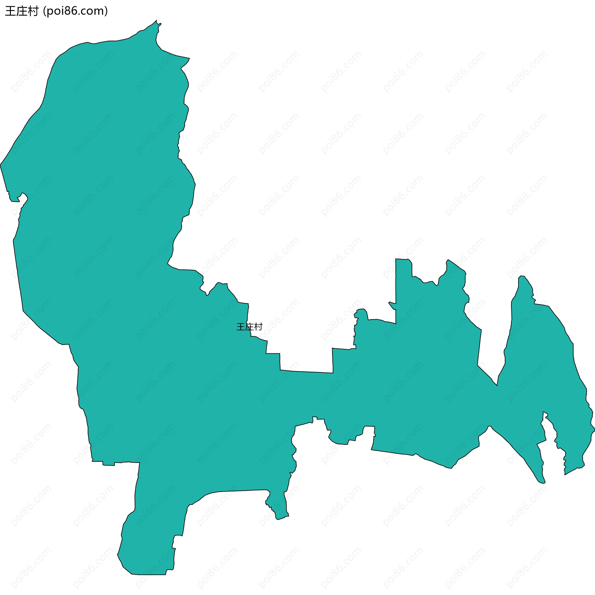 王庄村边界地图