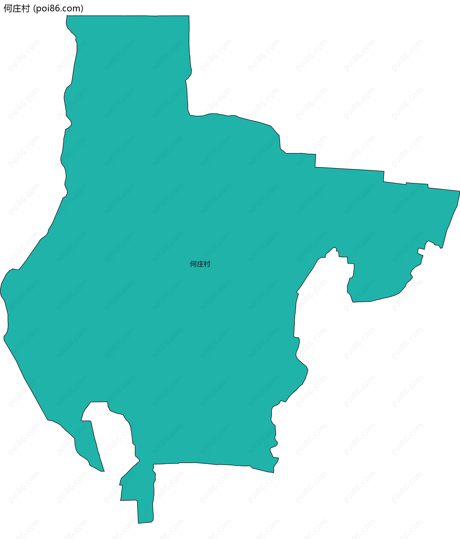 何庄村边界地图