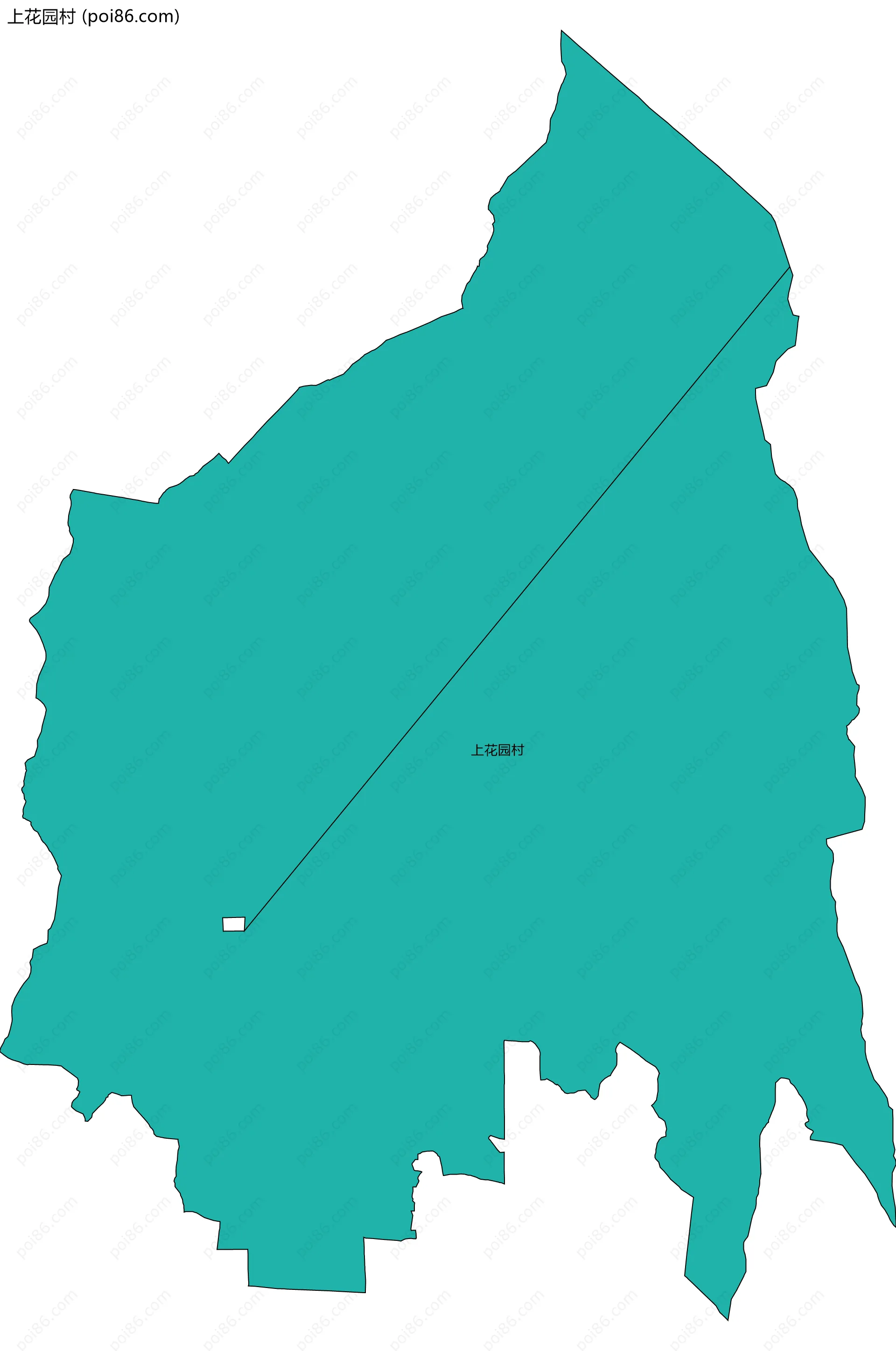 上花园村边界地图