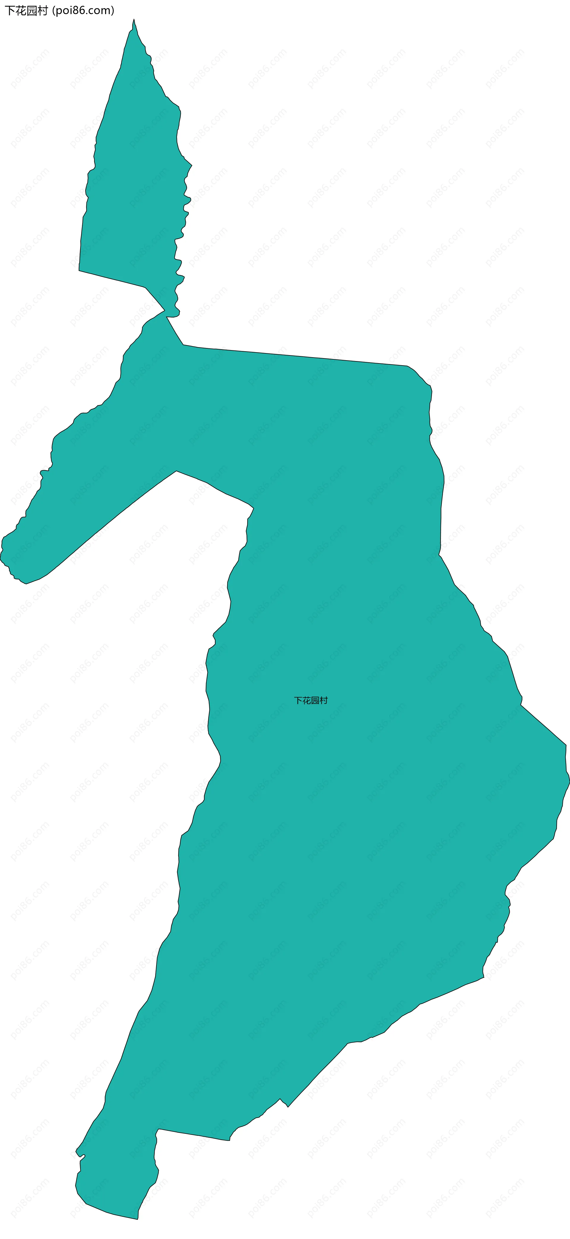 下花园村边界地图