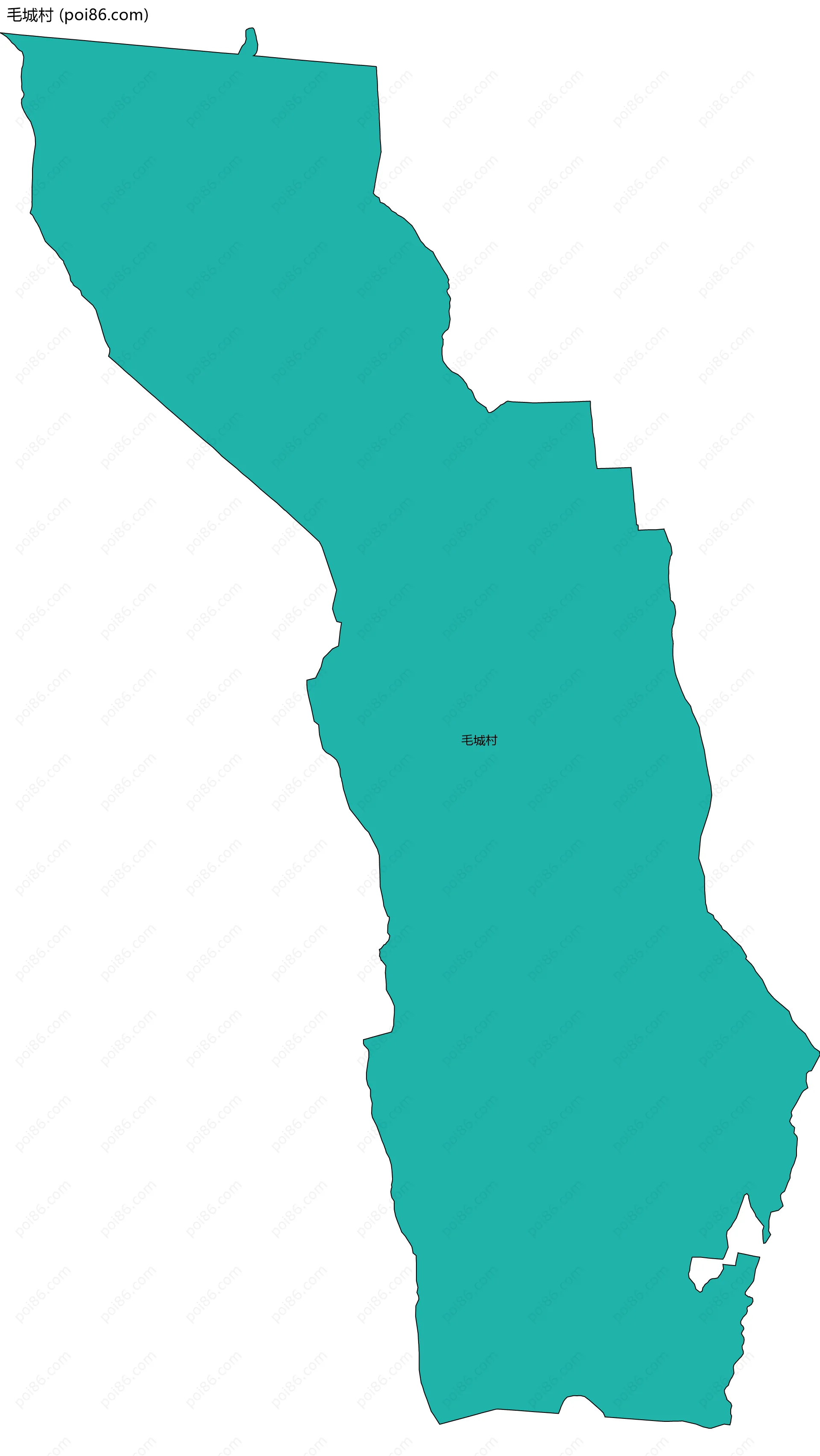 毛城村边界地图