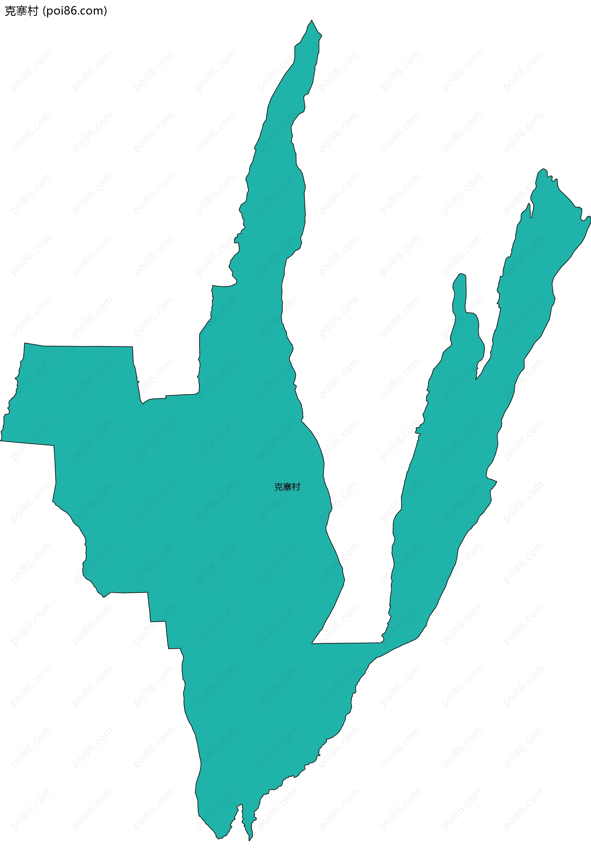 克寨村边界地图