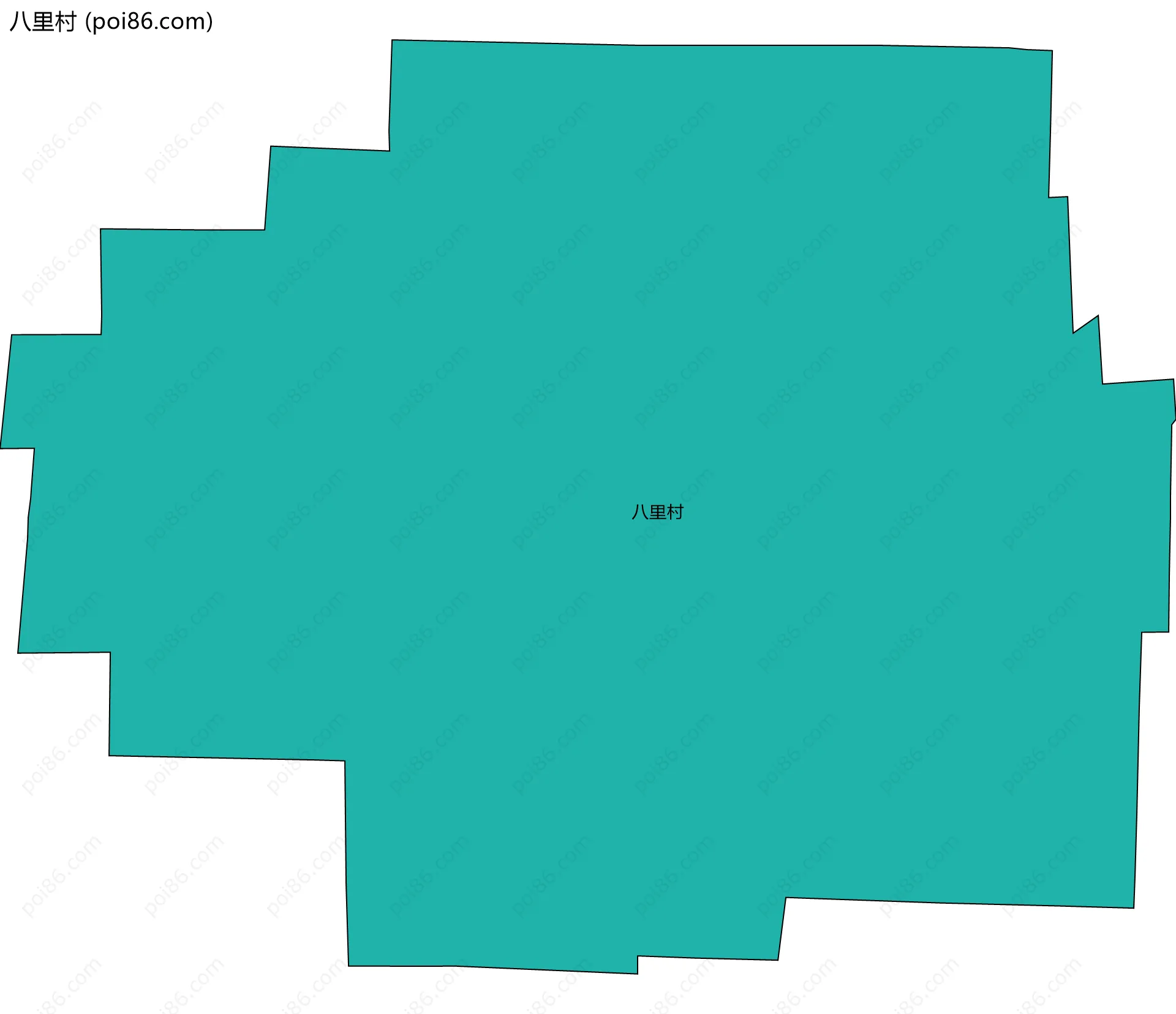 八里村边界地图
