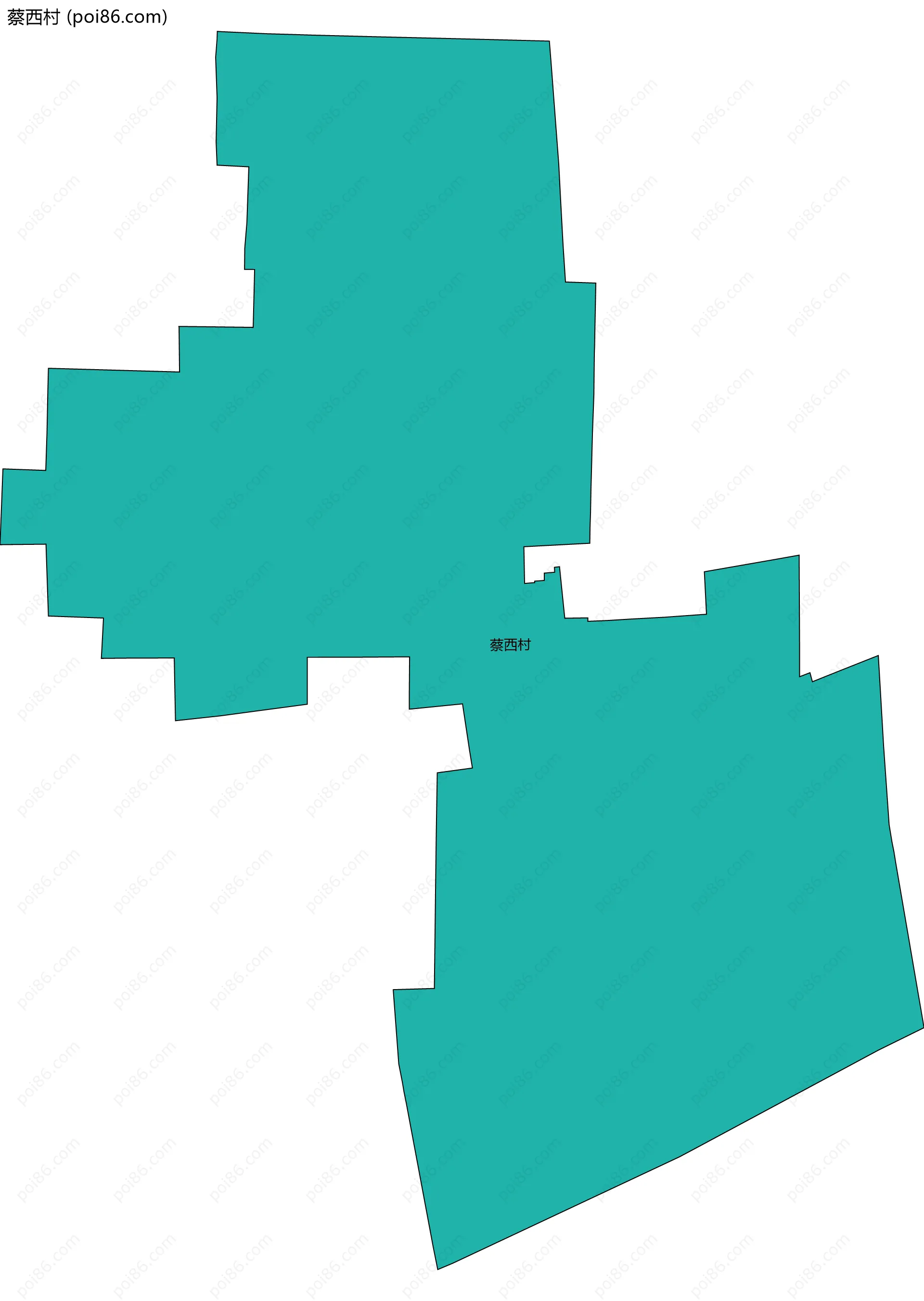 蔡西村边界地图