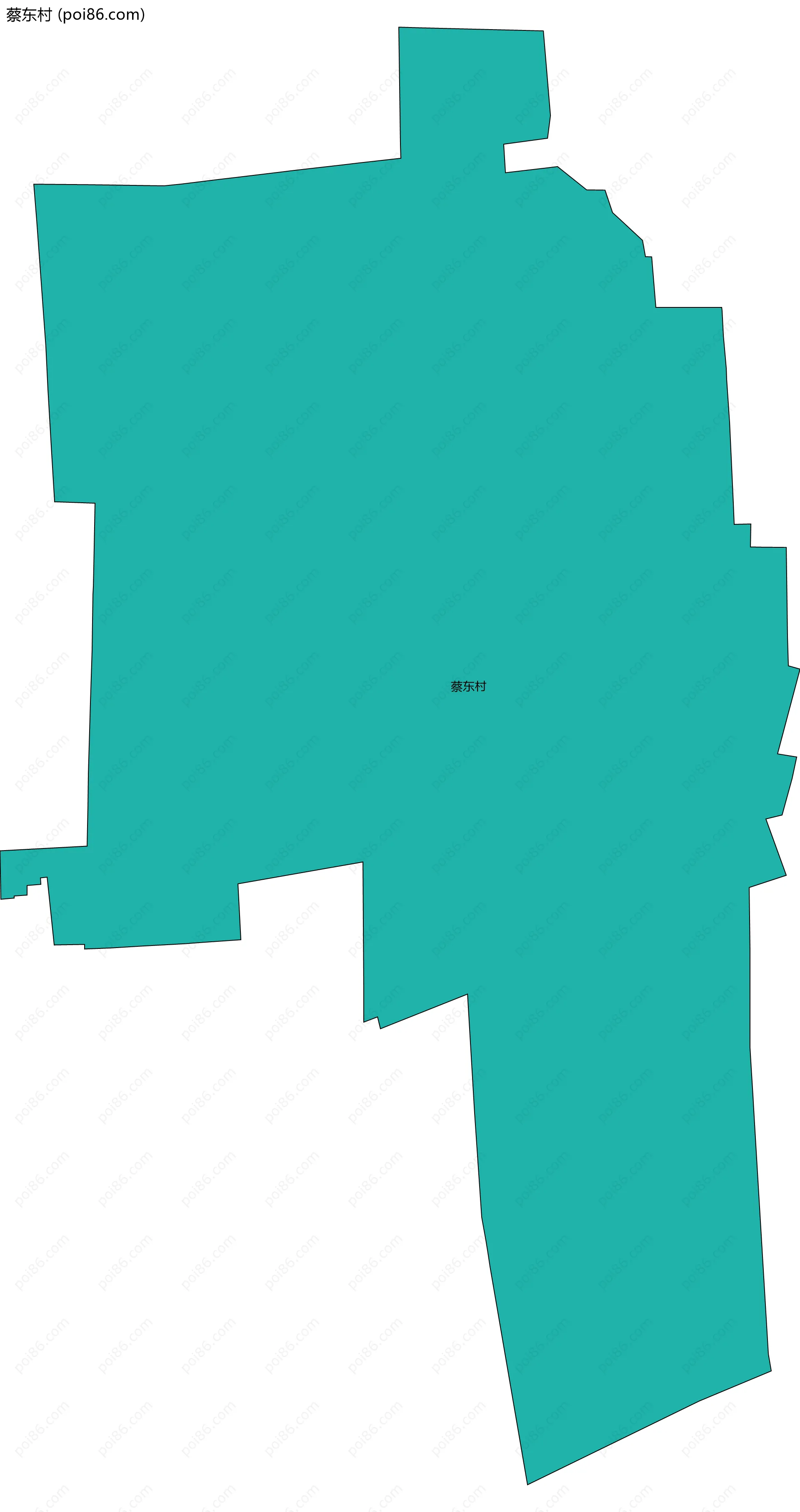 蔡东村边界地图