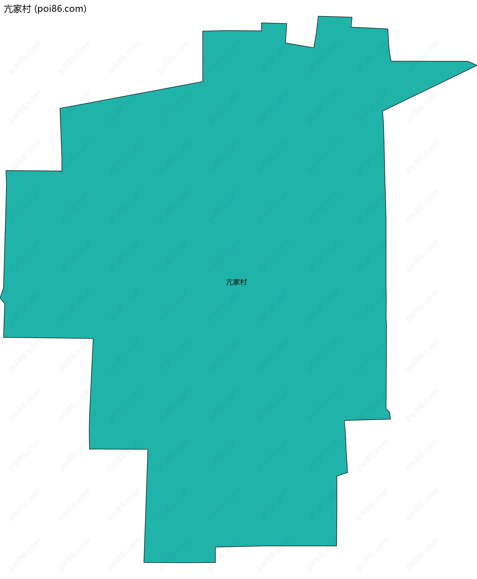 亢家村边界地图