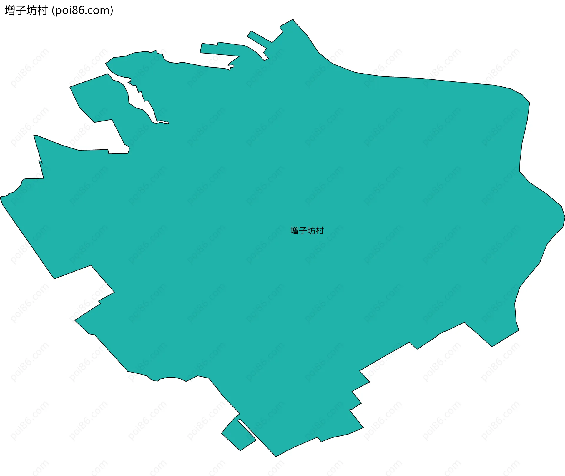 增子坊村边界地图