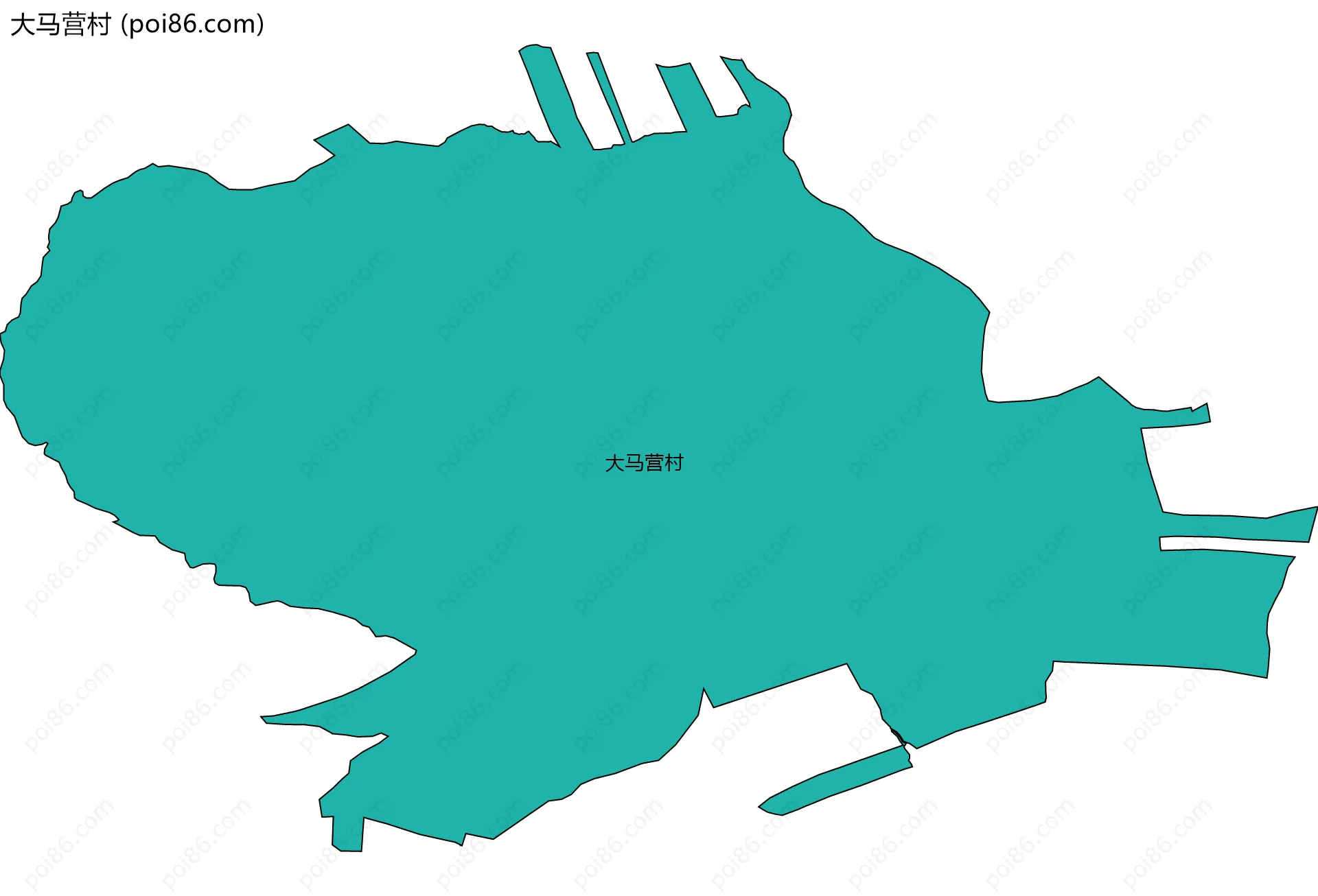 大马营村边界地图