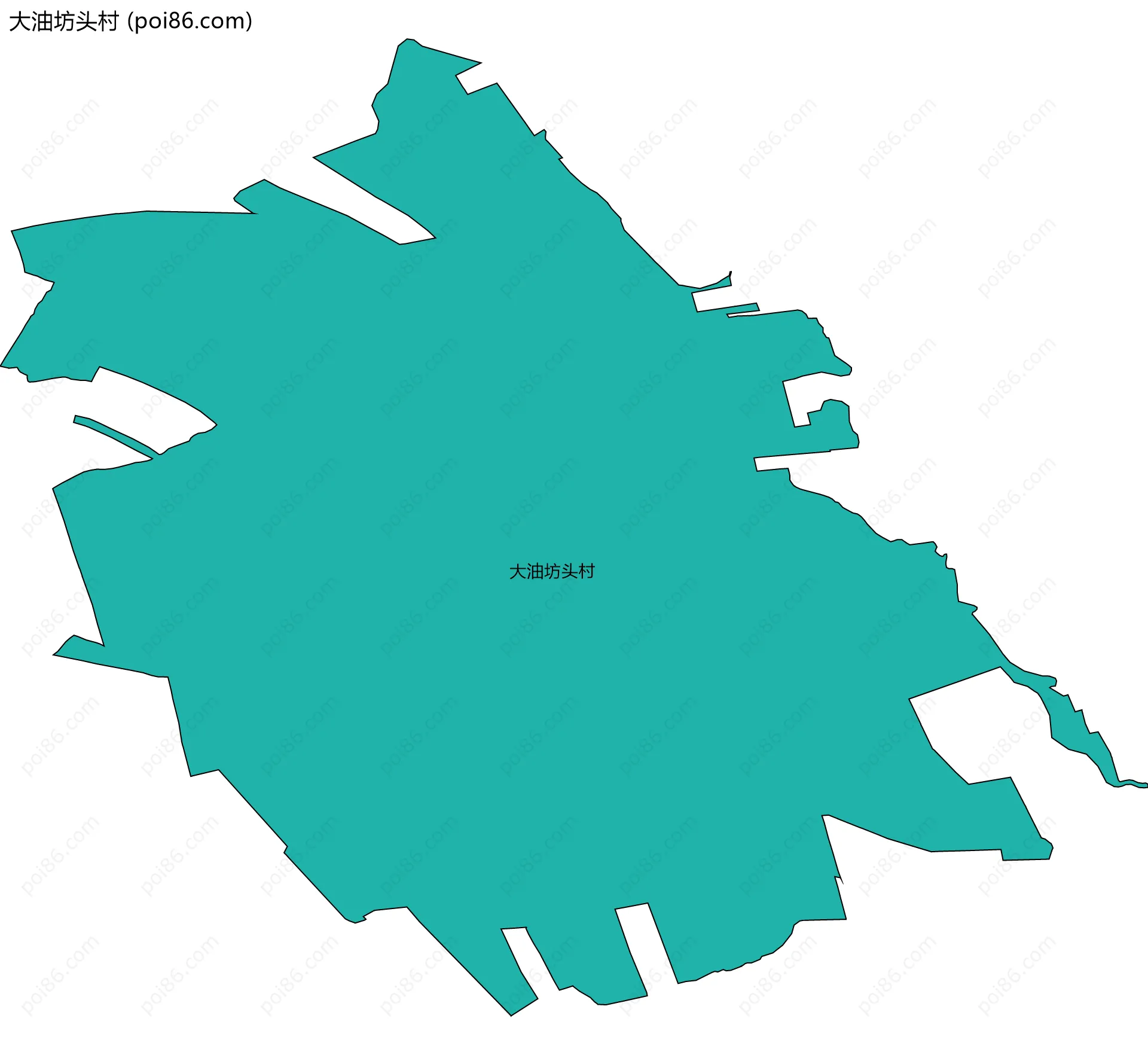 大油坊头村边界地图