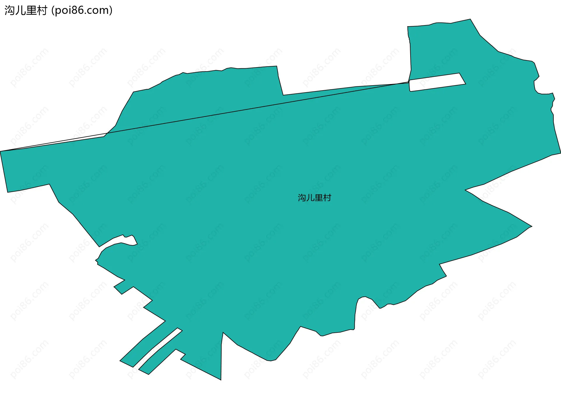 沟儿里村边界地图