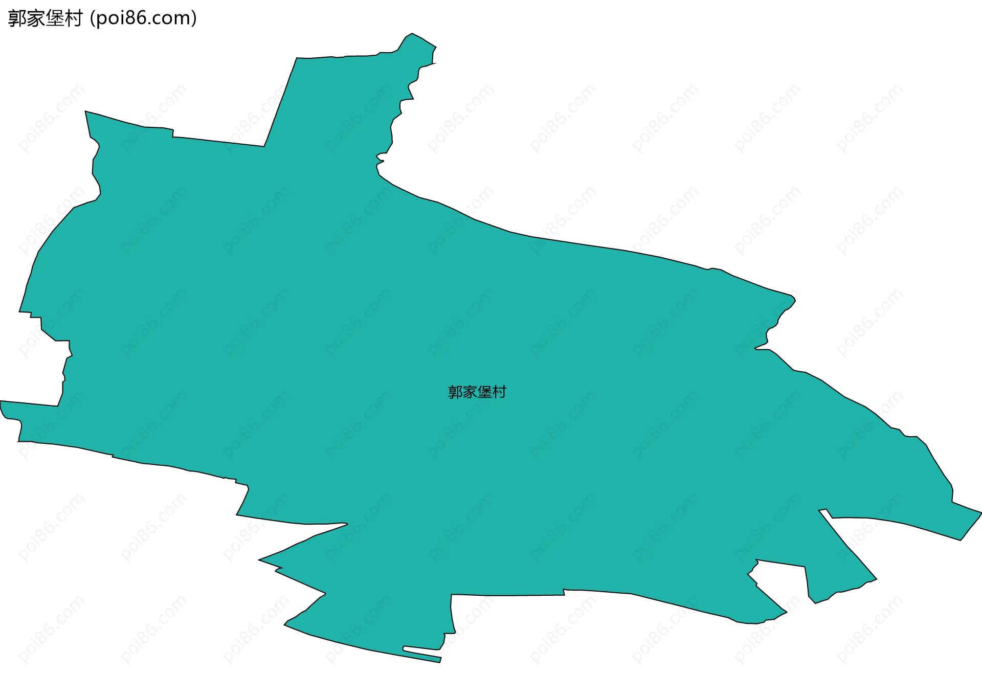 郭家堡村边界地图