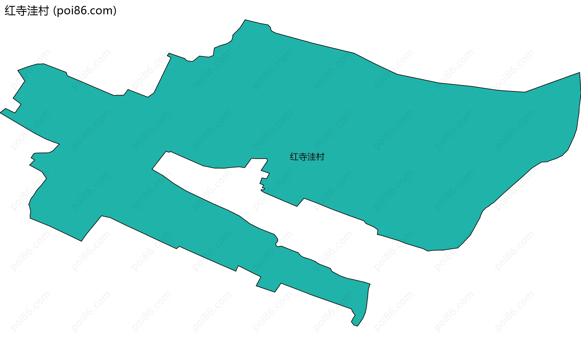 红寺洼村边界地图