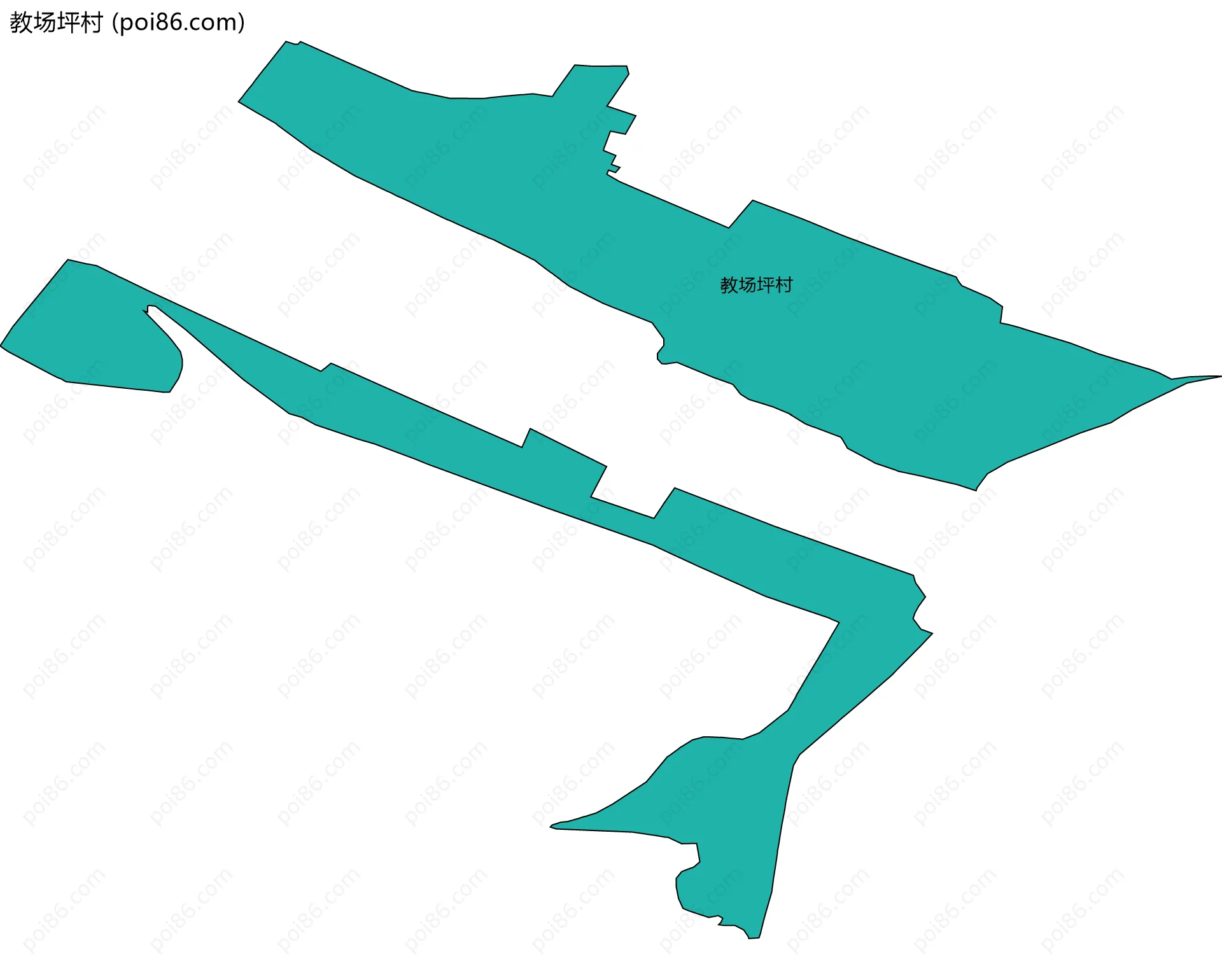 教场坪村边界地图