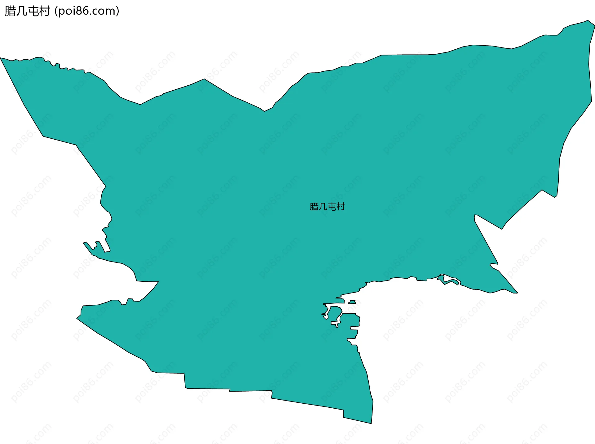 腊几屯村边界地图