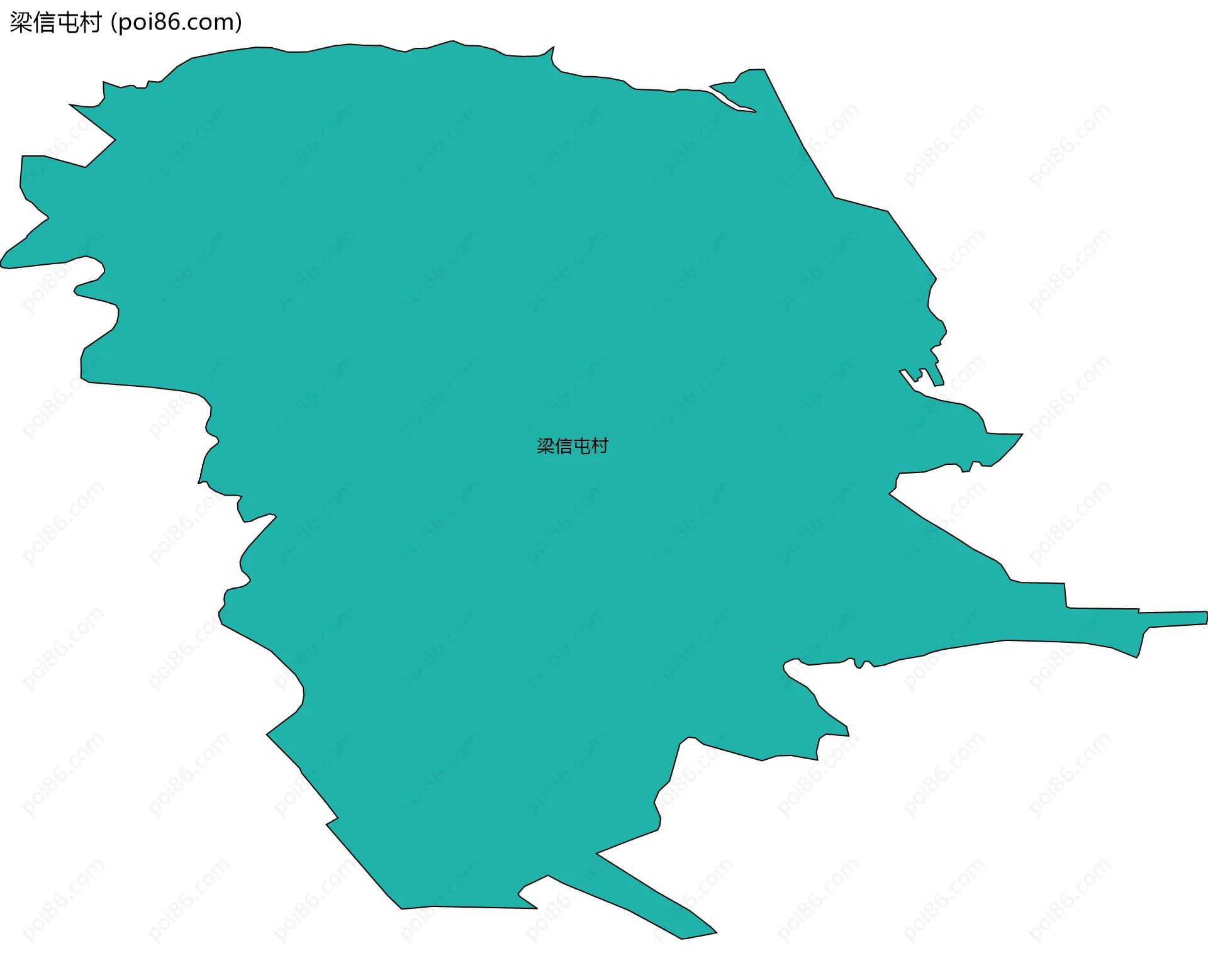 梁信屯村边界地图