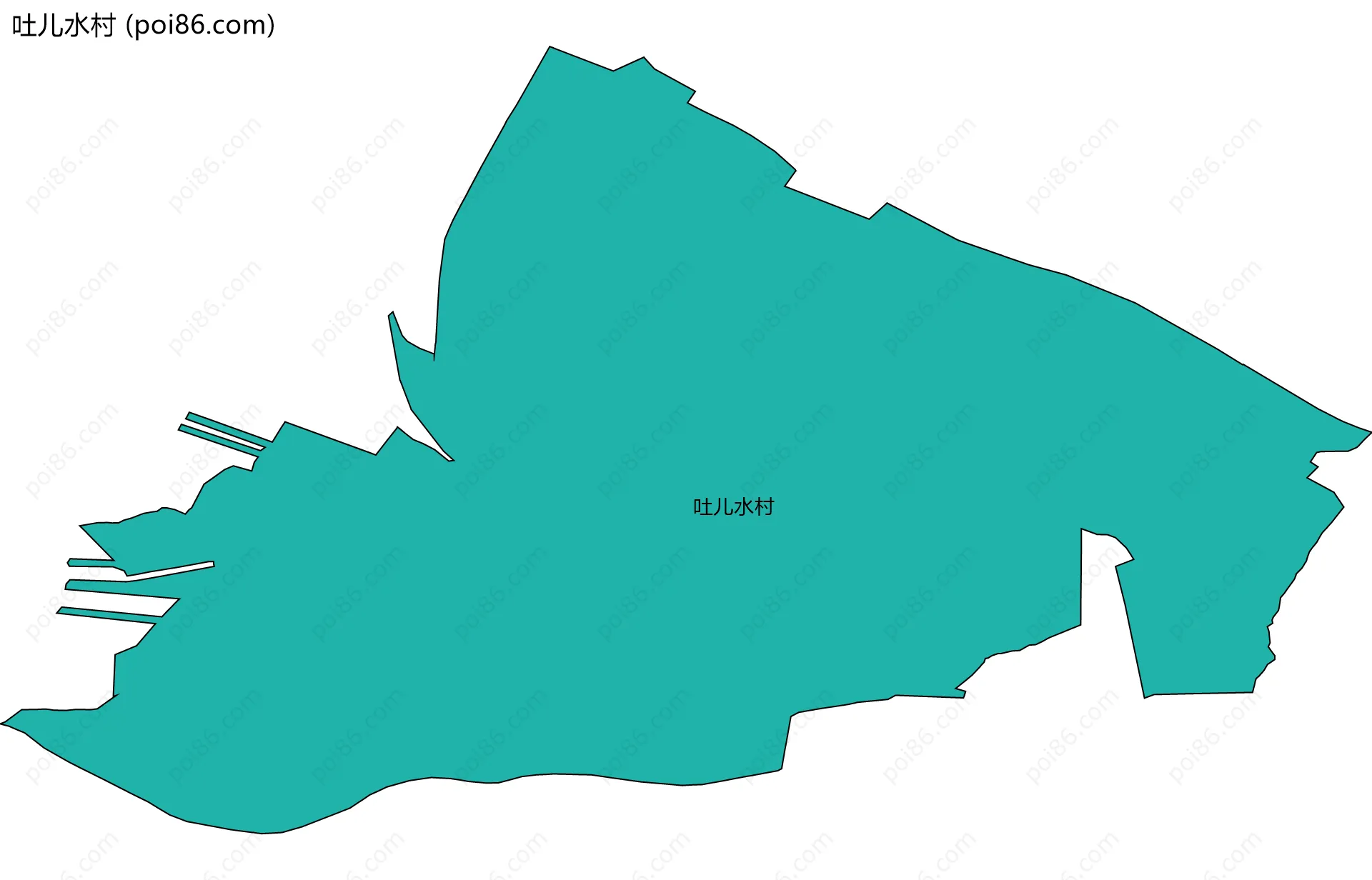吐儿水村边界地图