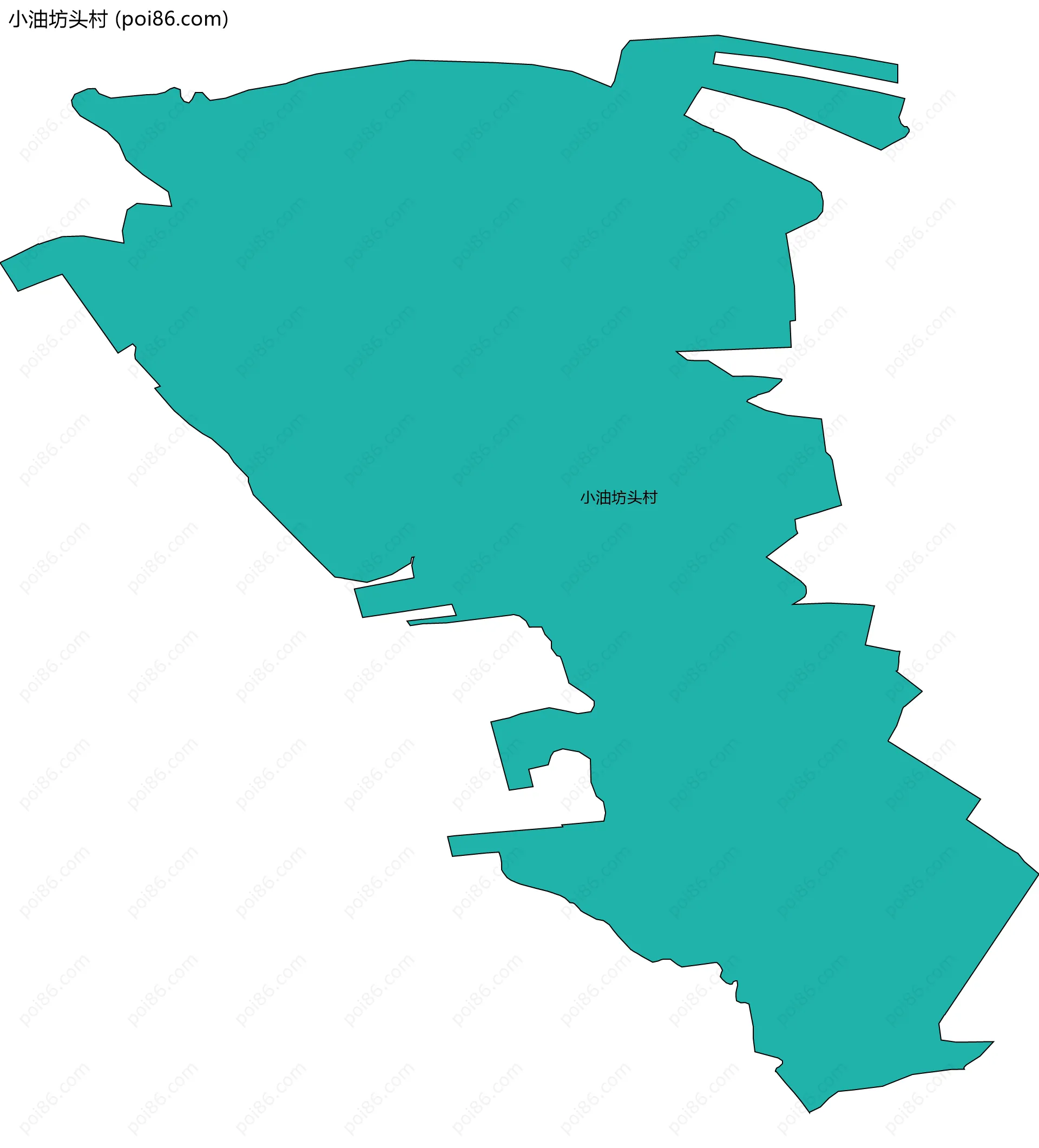 小油坊头村边界地图