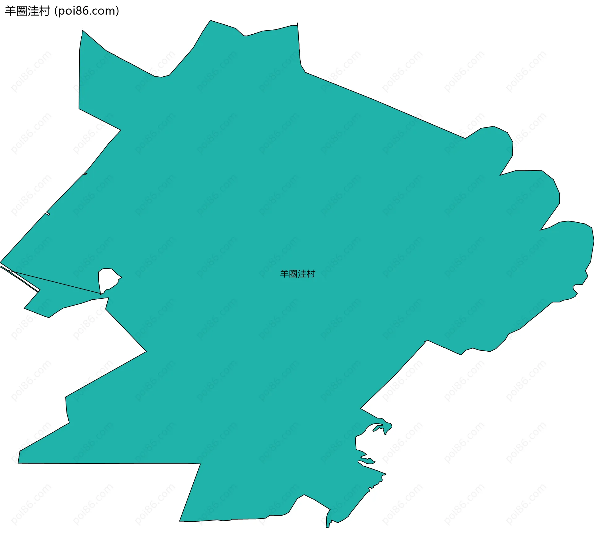 羊圈洼村边界地图