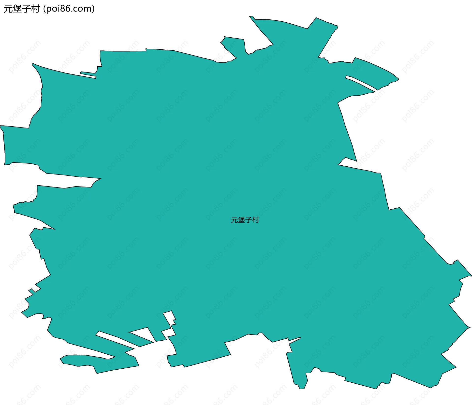 元堡子村边界地图