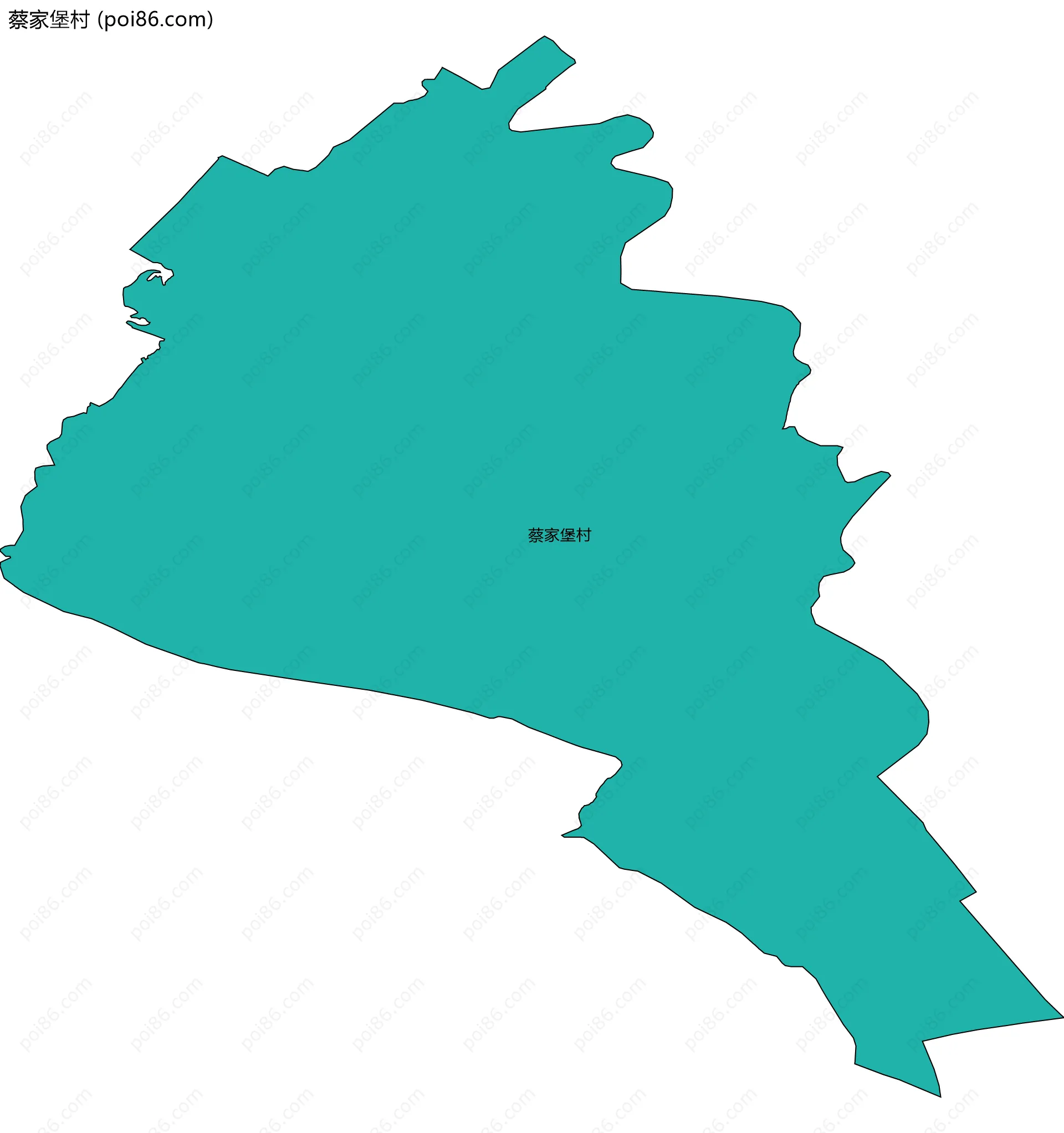 蔡家堡村边界地图