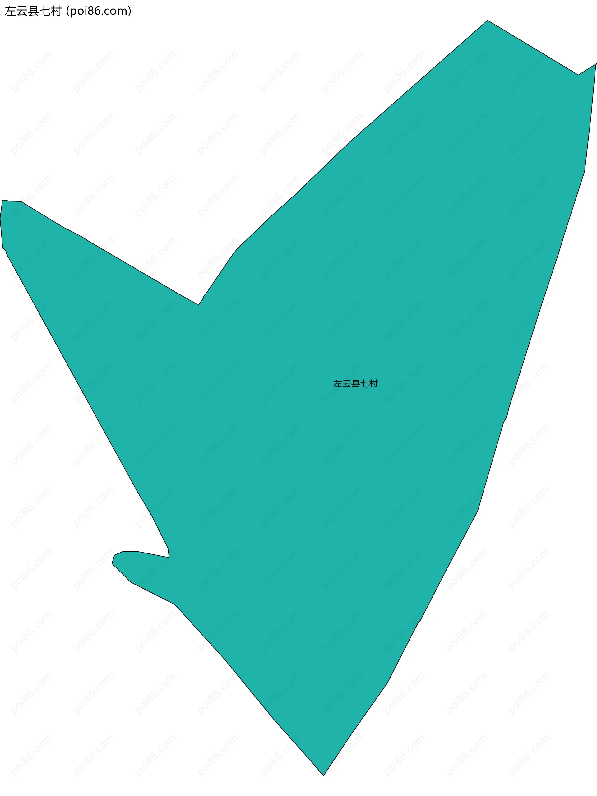 左云县七村边界地图